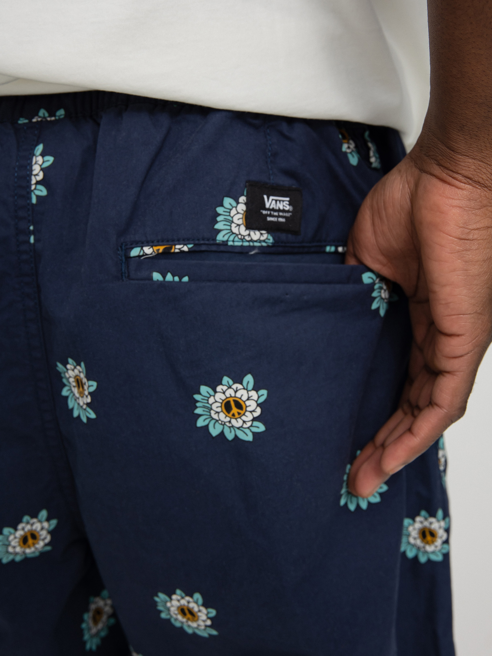 Spodnie Vans Range Loose Tapered Elastic Waist (dress blues/white)