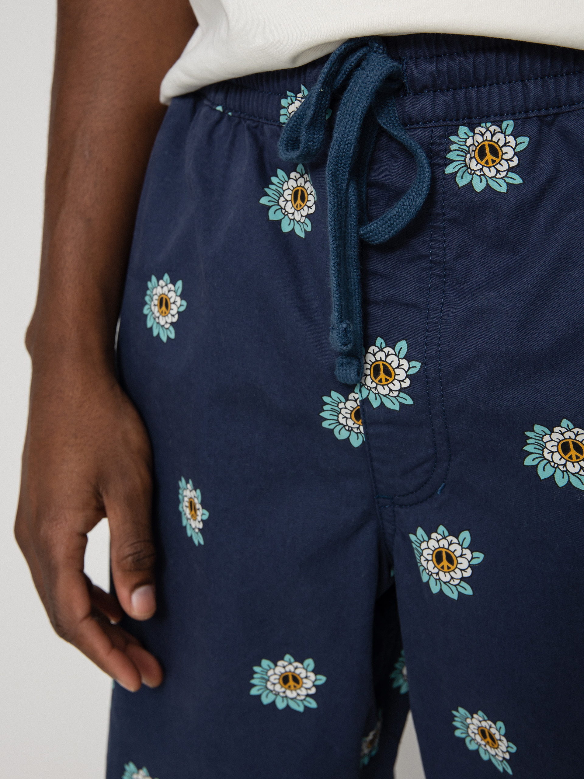 Spodnie Vans Range Loose Tapered Elastic Waist (dress blues/white)