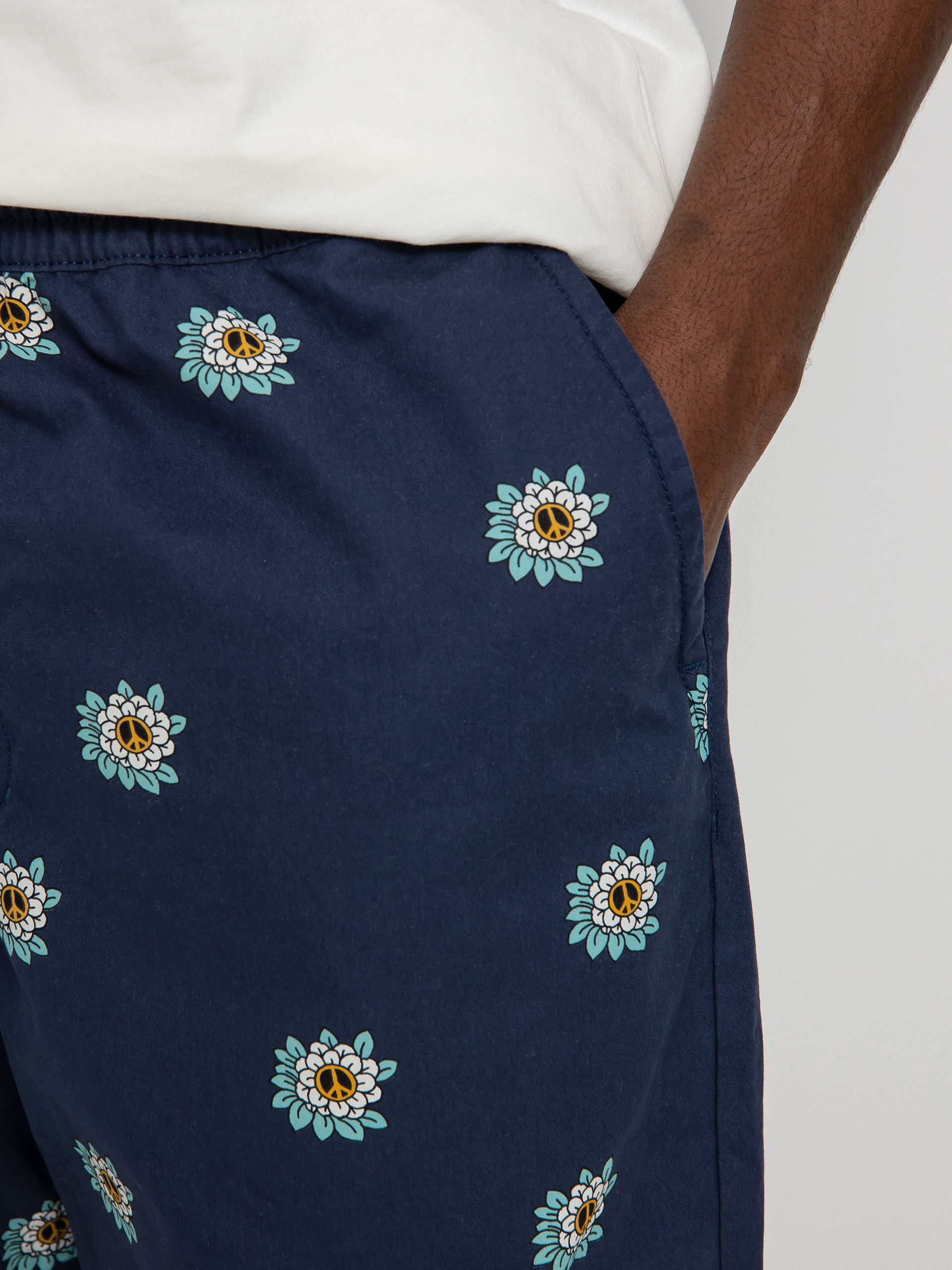 Spodnie Vans Range Loose Tapered Elastic Waist (dress blues/white)