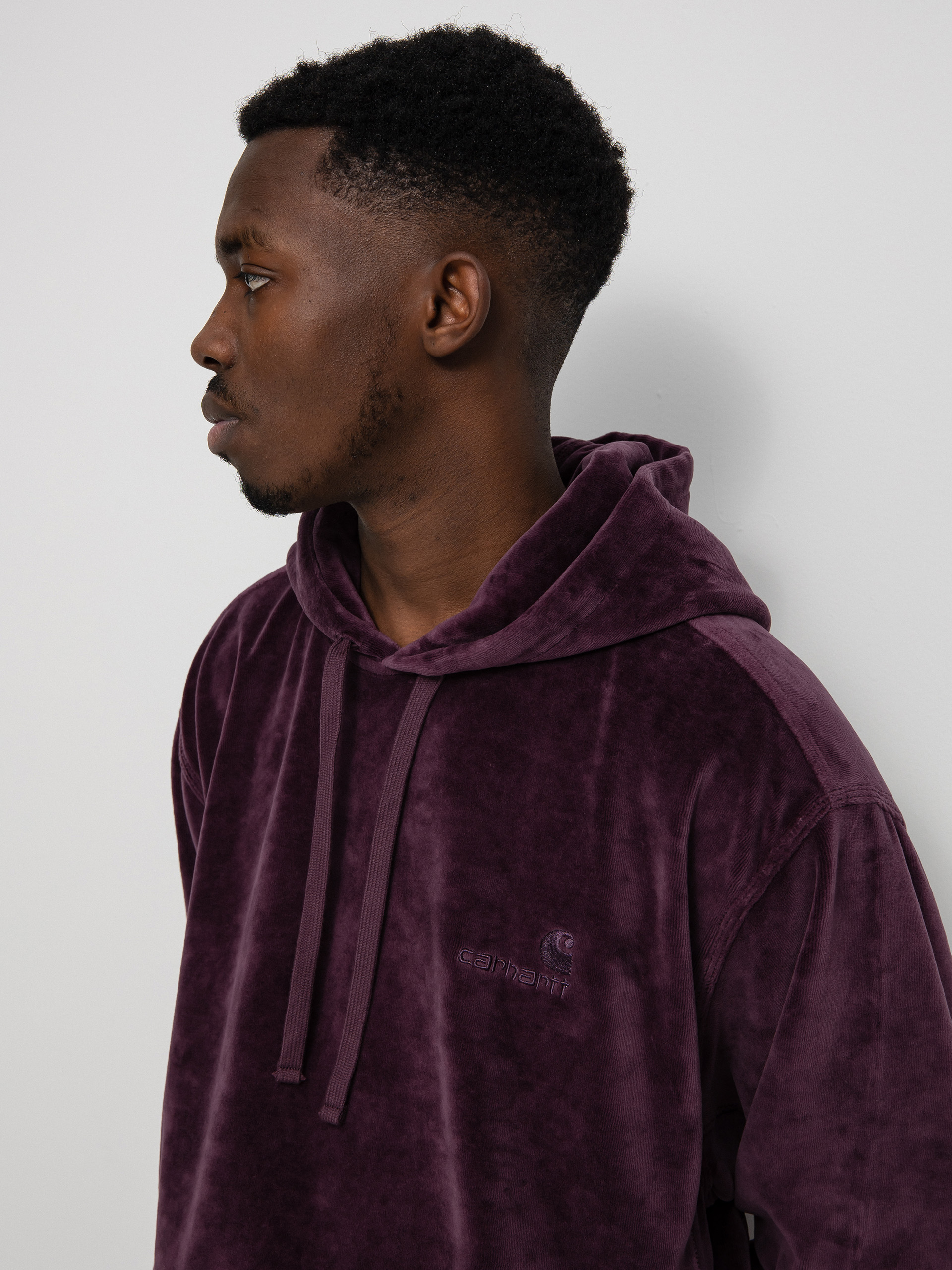 Bluza z kapturem Carhartt WIP United Script HD (dark plum)