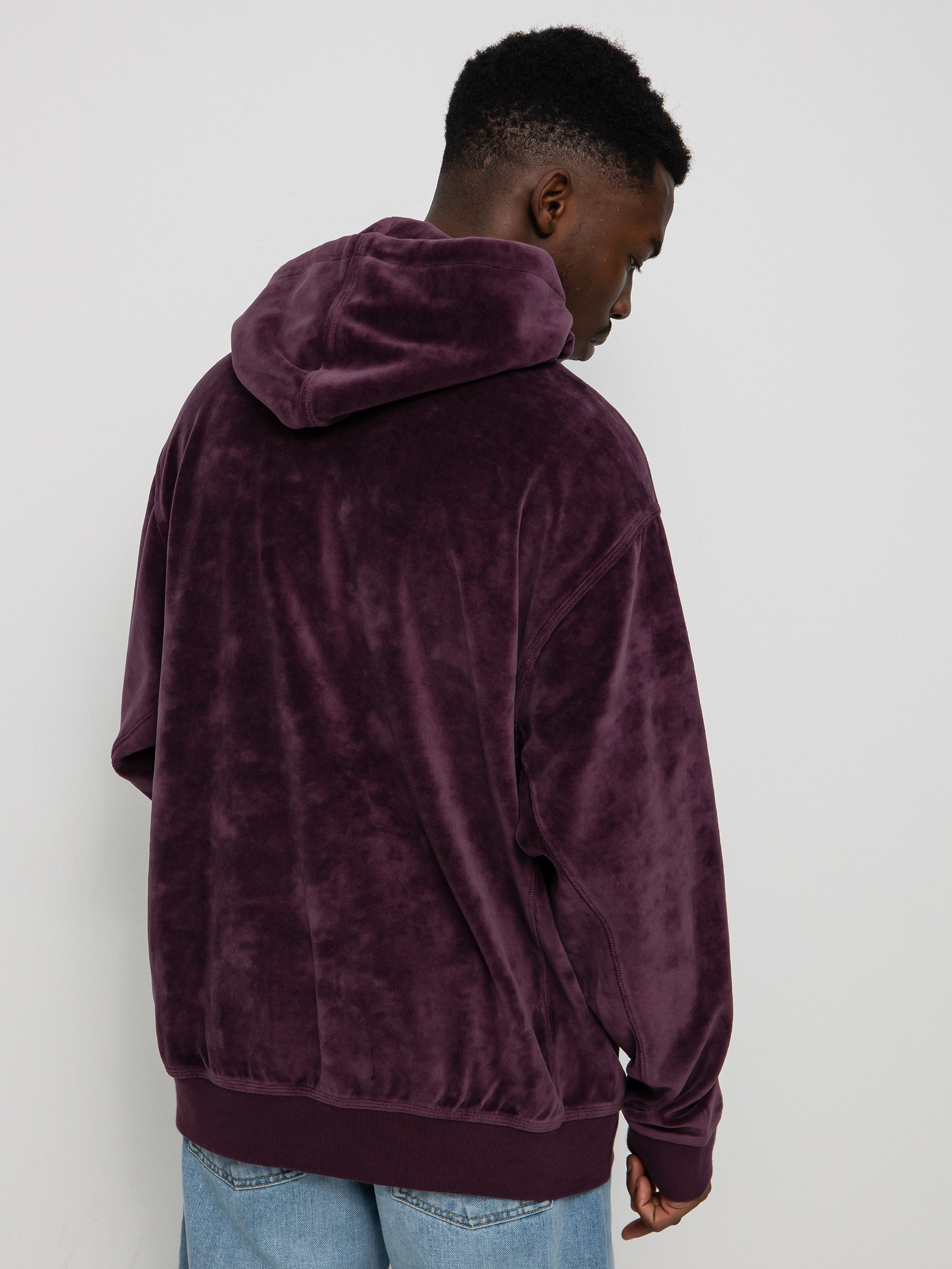 Bluza z kapturem Carhartt WIP United Script HD (dark plum)