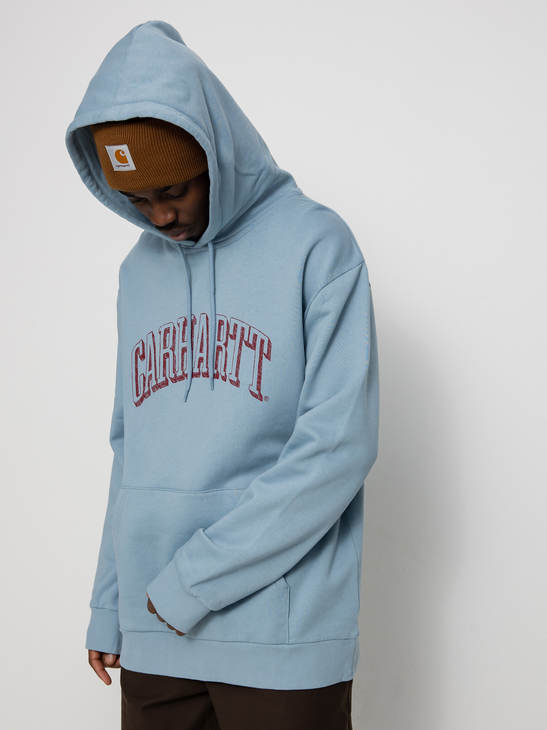 Bluza z kapturem Carhartt WIP Scrawl HD (misty sky/corvina)
