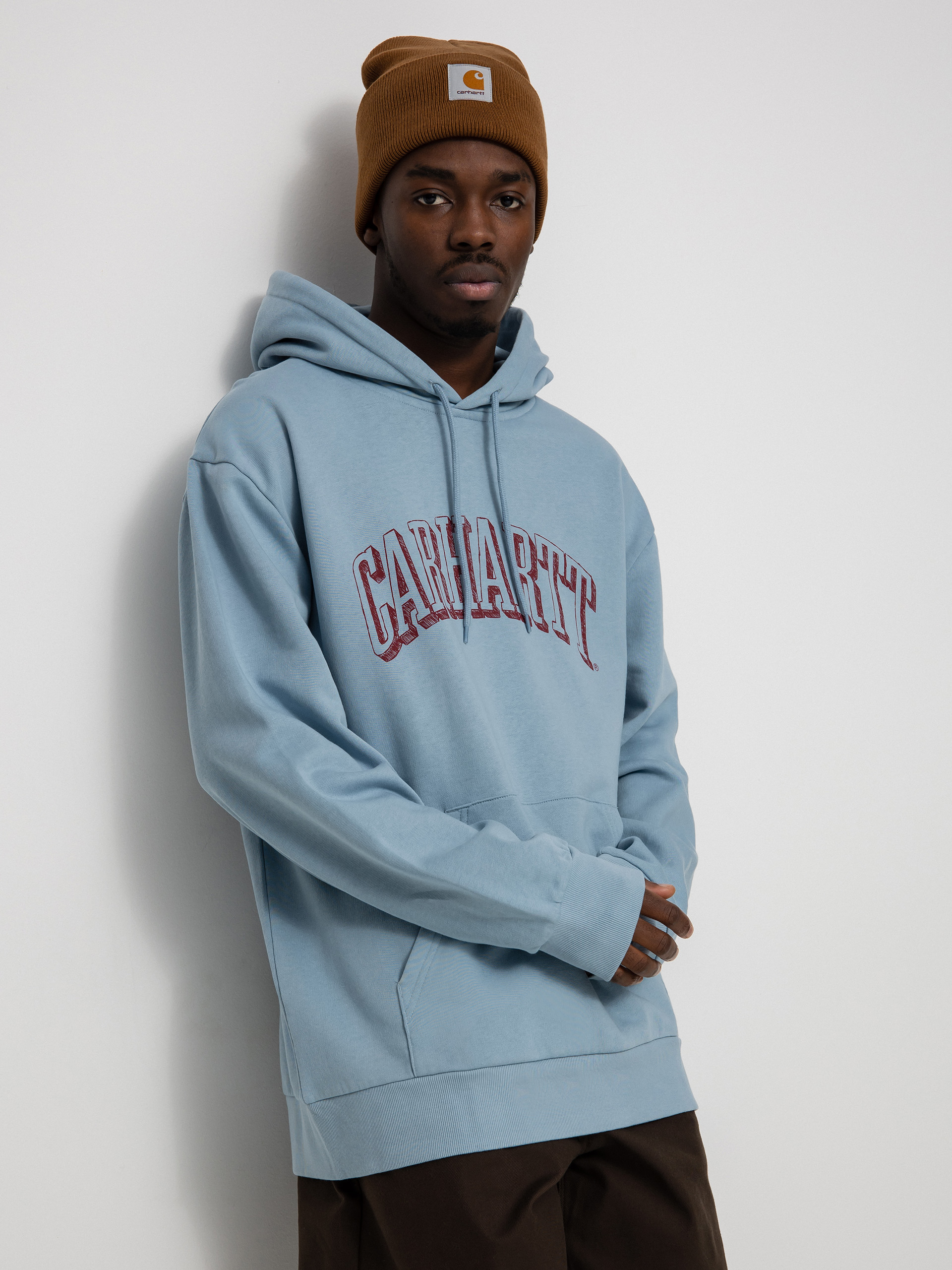 Bluza z kapturem Carhartt WIP Scrawl HD (misty sky/corvina)