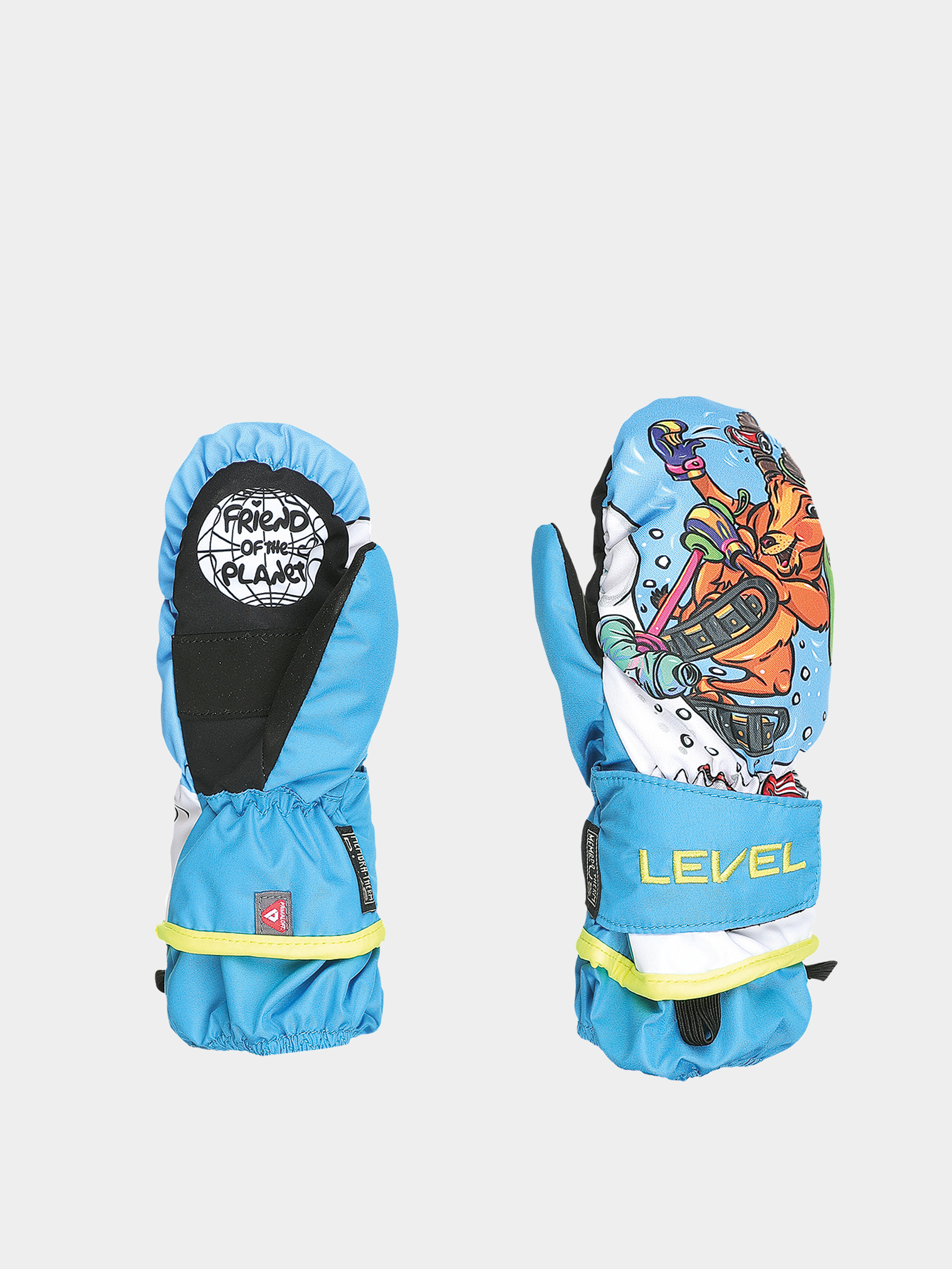 Ru0119kawice Level Animal Rec JR (light blue)