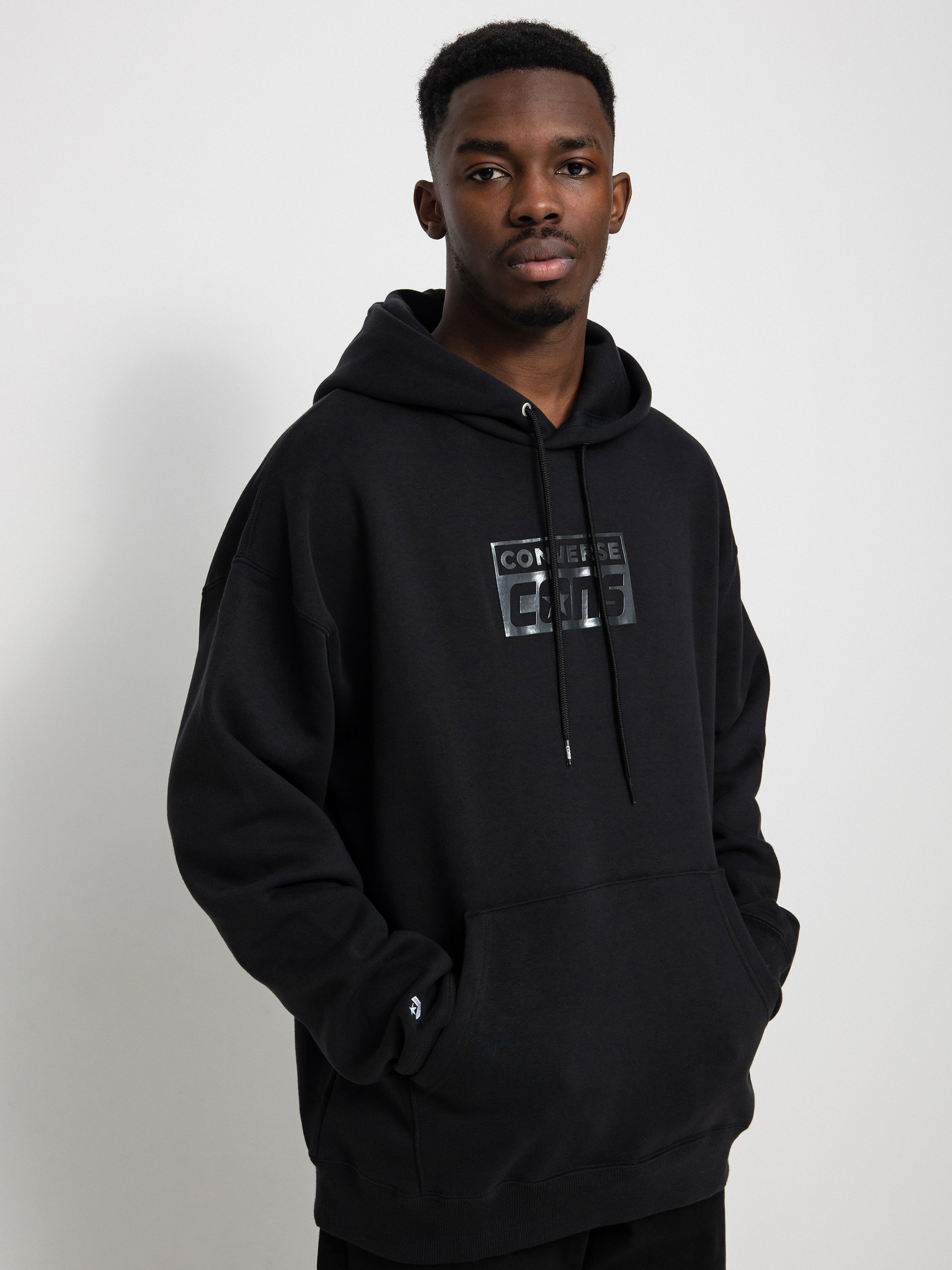 Bluza z kapturem Converse Cons Brushed Back HD (black)