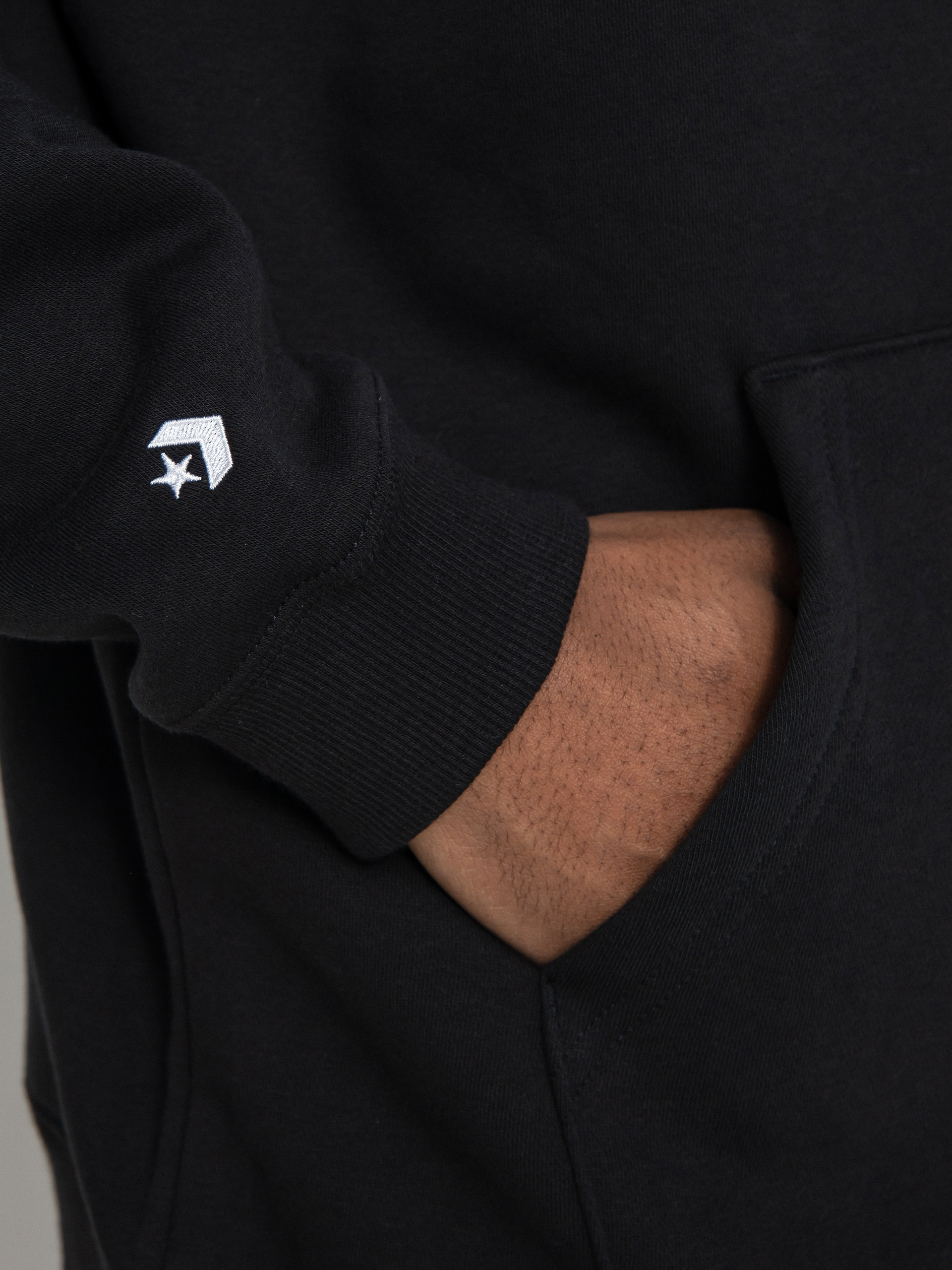 Bluza z kapturem Converse Cons Brushed Back HD (black)