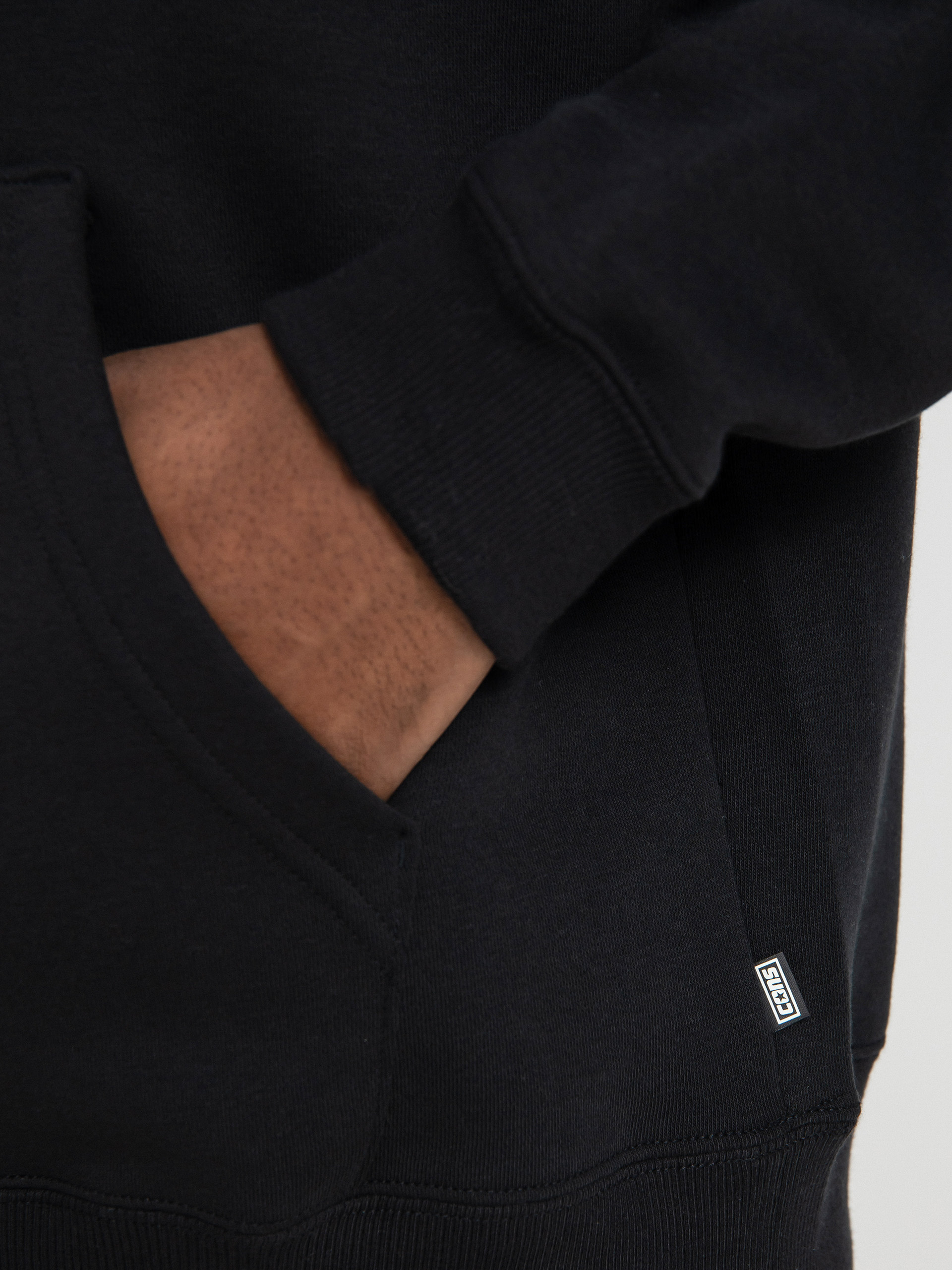 Bluza z kapturem Converse Cons Brushed Back HD (black)