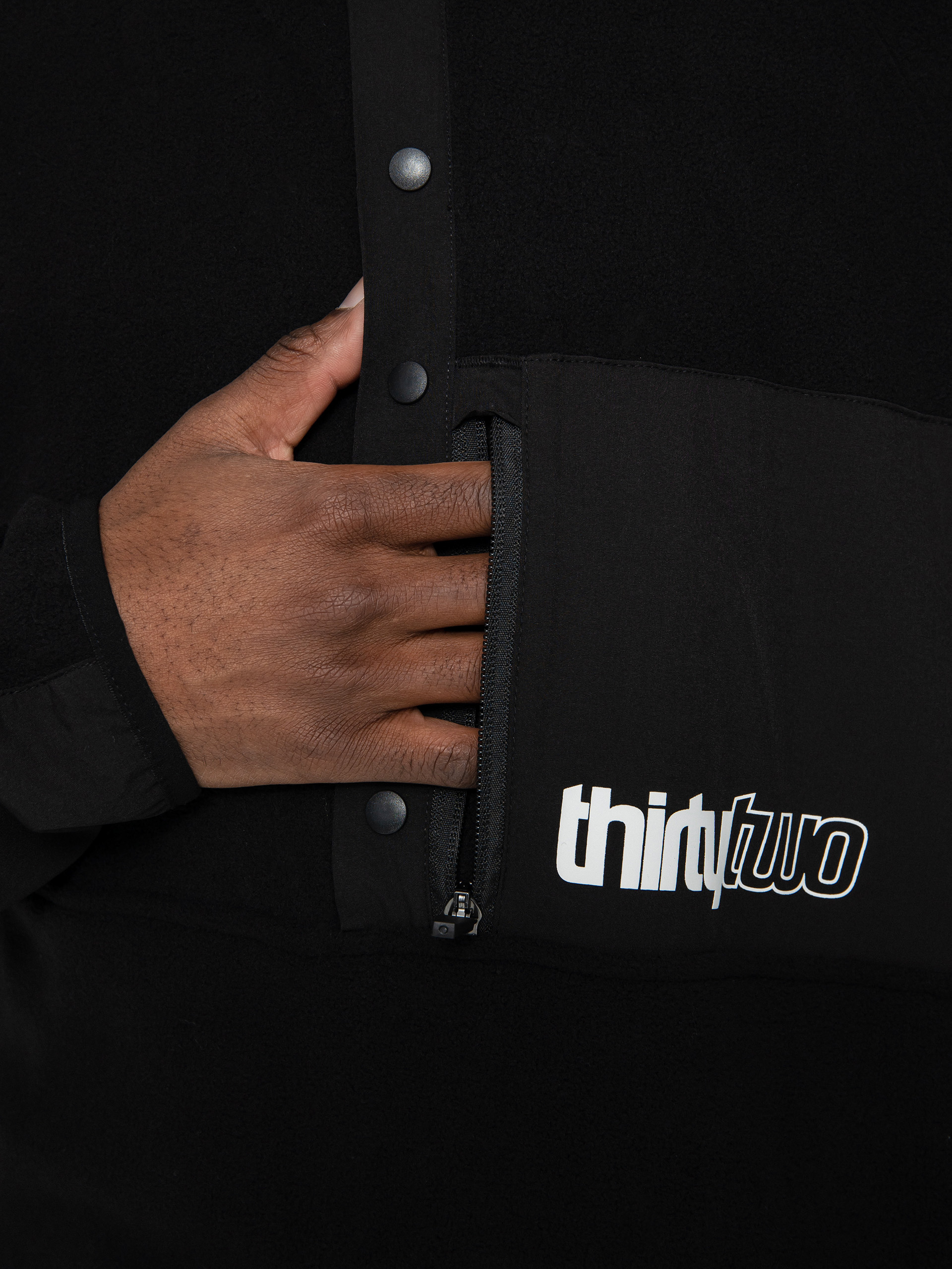 Męska Bluza aktywna ThirtyTwo Rest Stop Anorak HD (black)