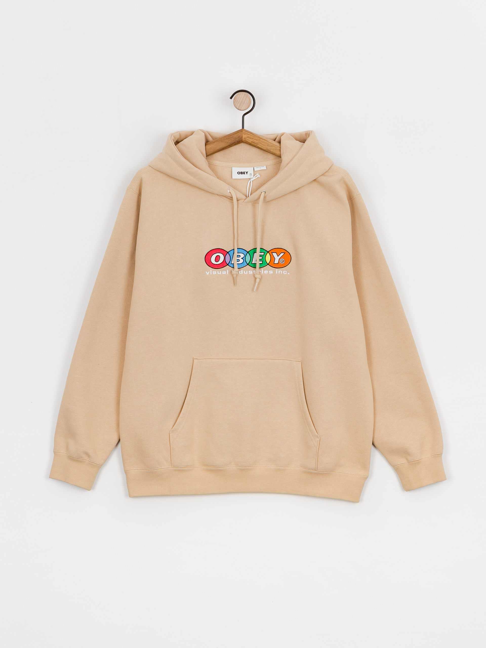 Bluza z kapturem OBEY Obey Industries HD (oat milk)