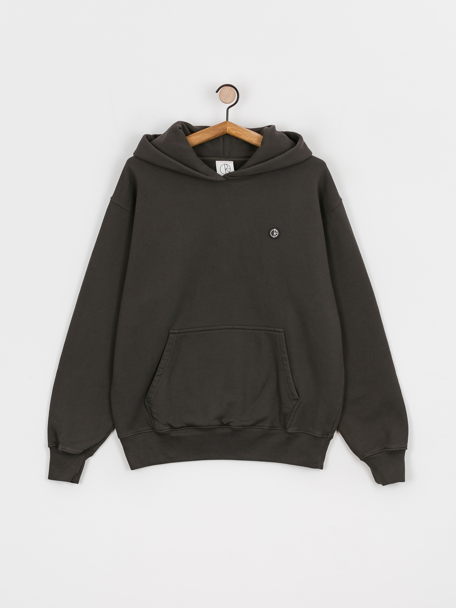 Bluza z kapturem Polar Skate Patch HD (dirty black)