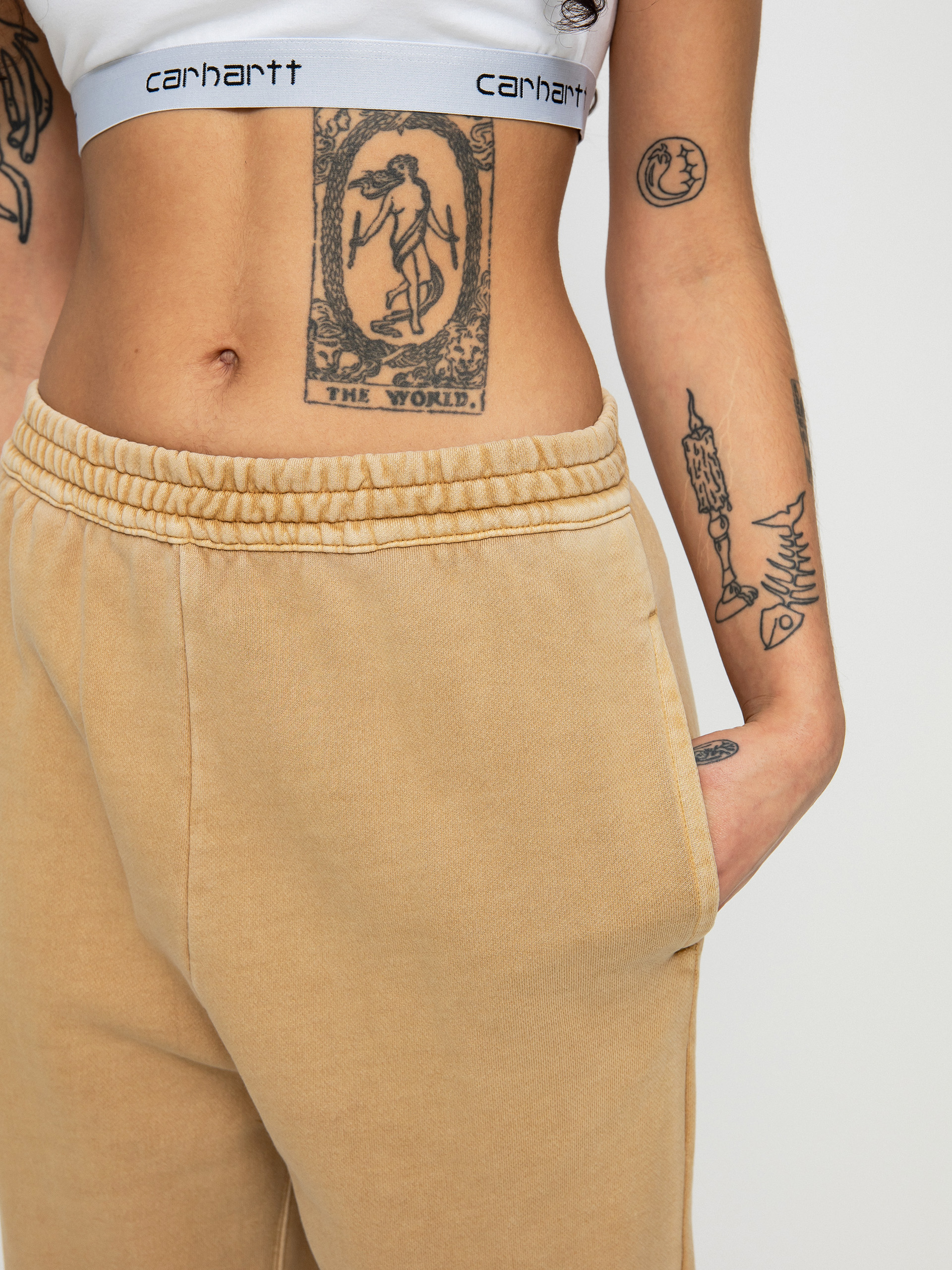 Spodnie Carhartt WIP Nelson Wmn (dusty h brown)