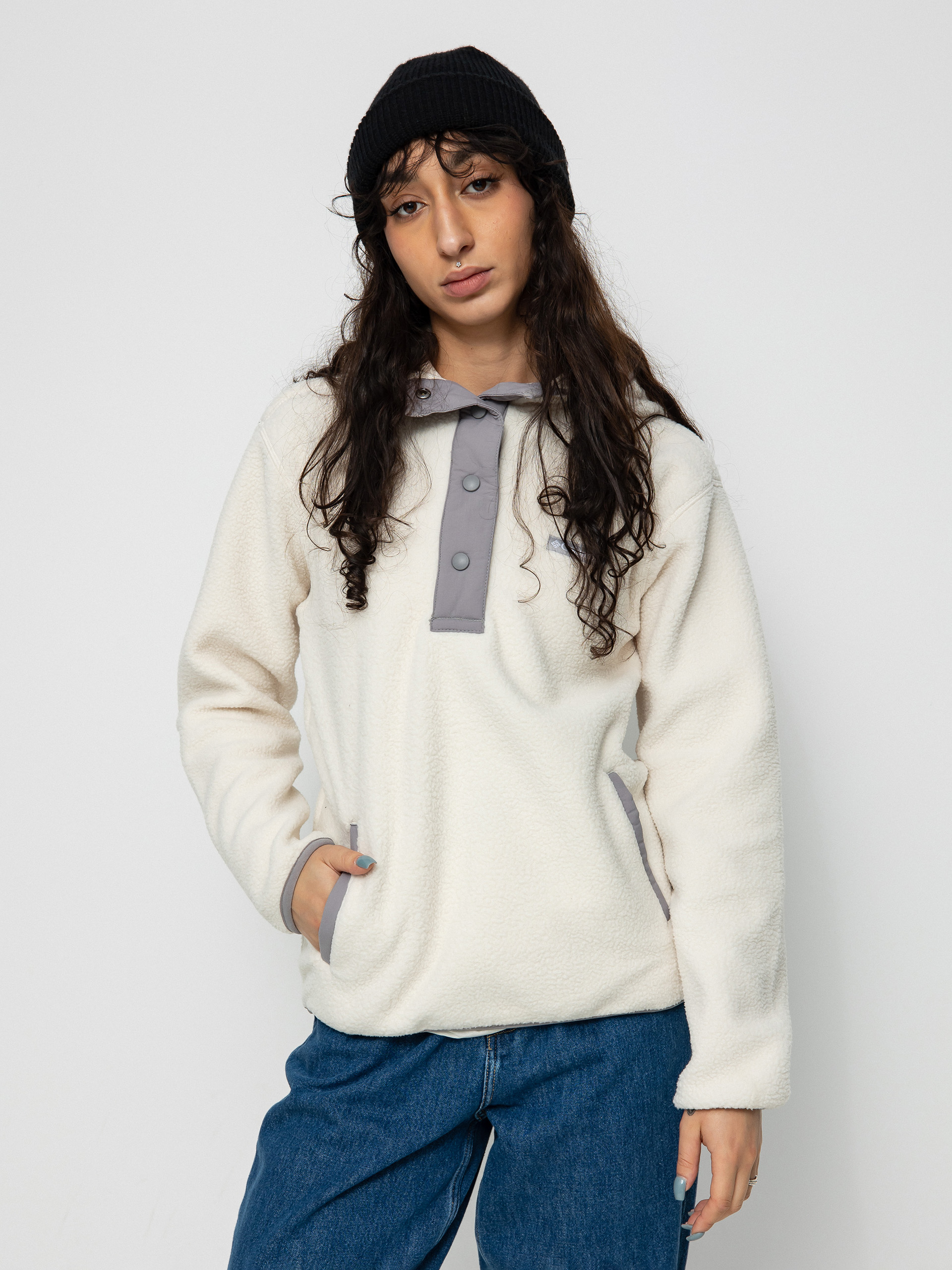 Damski Polar Columbia Echo Hills Sherpa HD (chalk light gr)