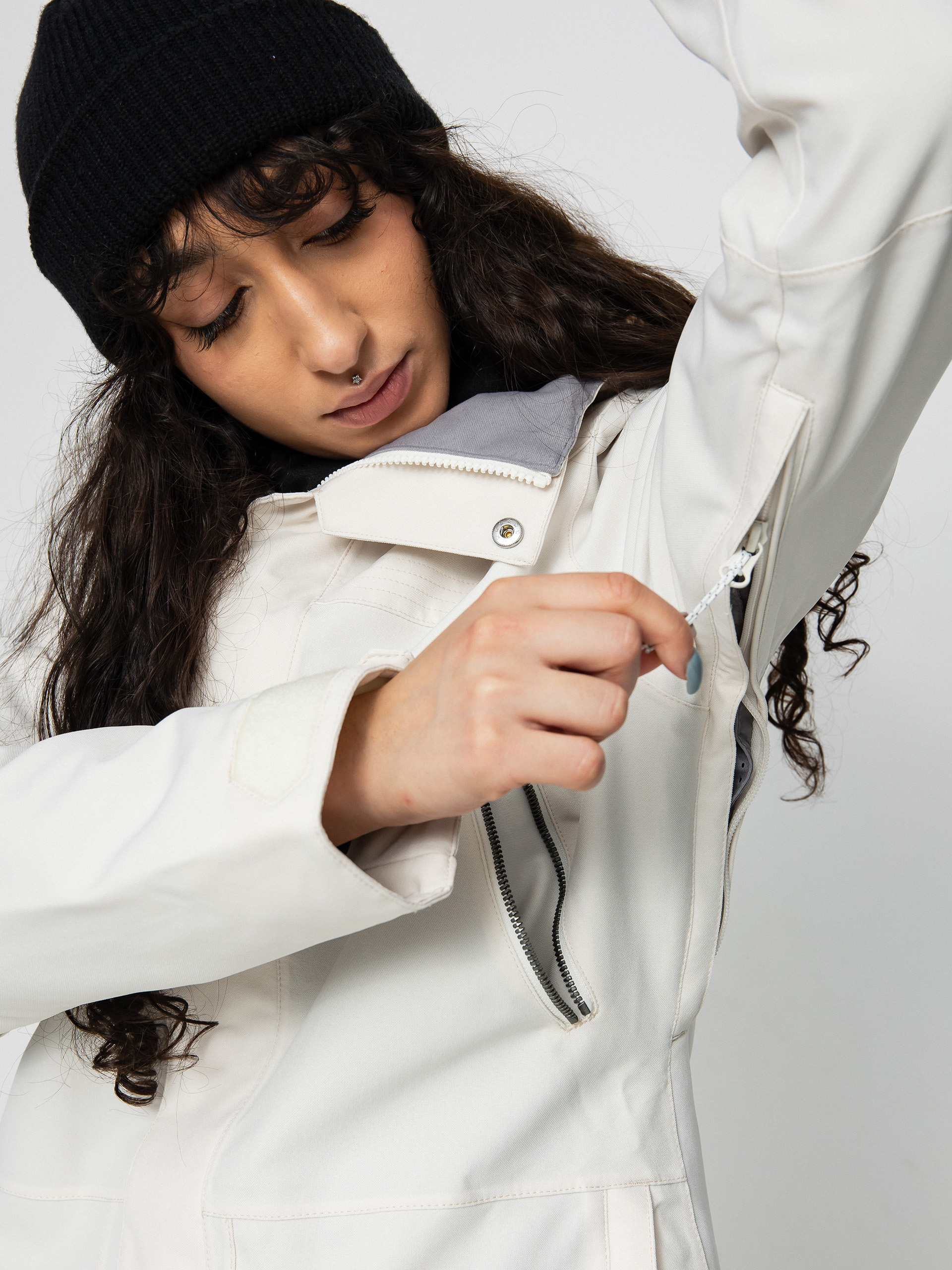 Damska Kurtka snowboardowa Volcom Shadow Ins (off white)