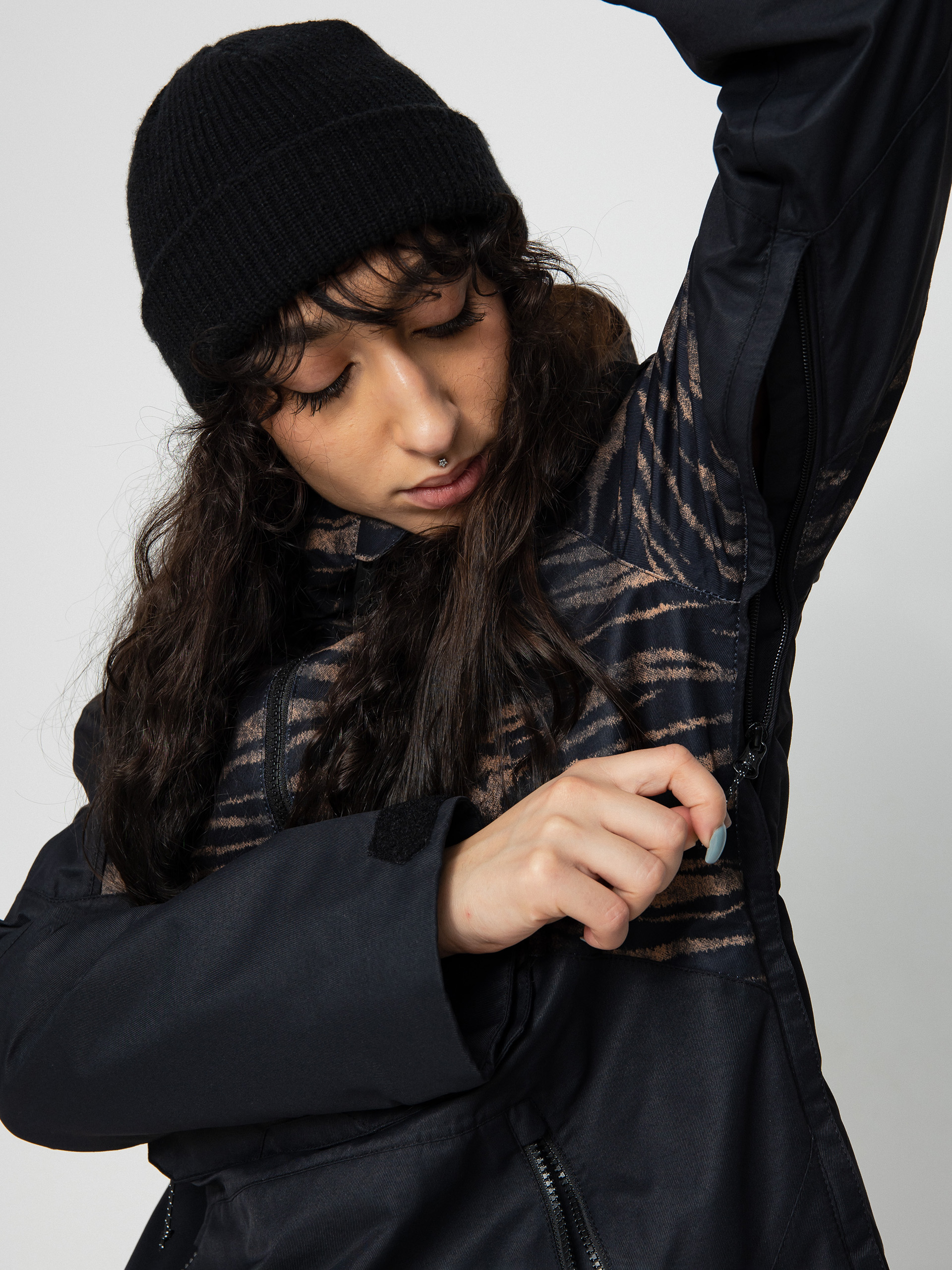 Damska Kurtka snowboardowa Volcom Mirror Pullover (tiger print)