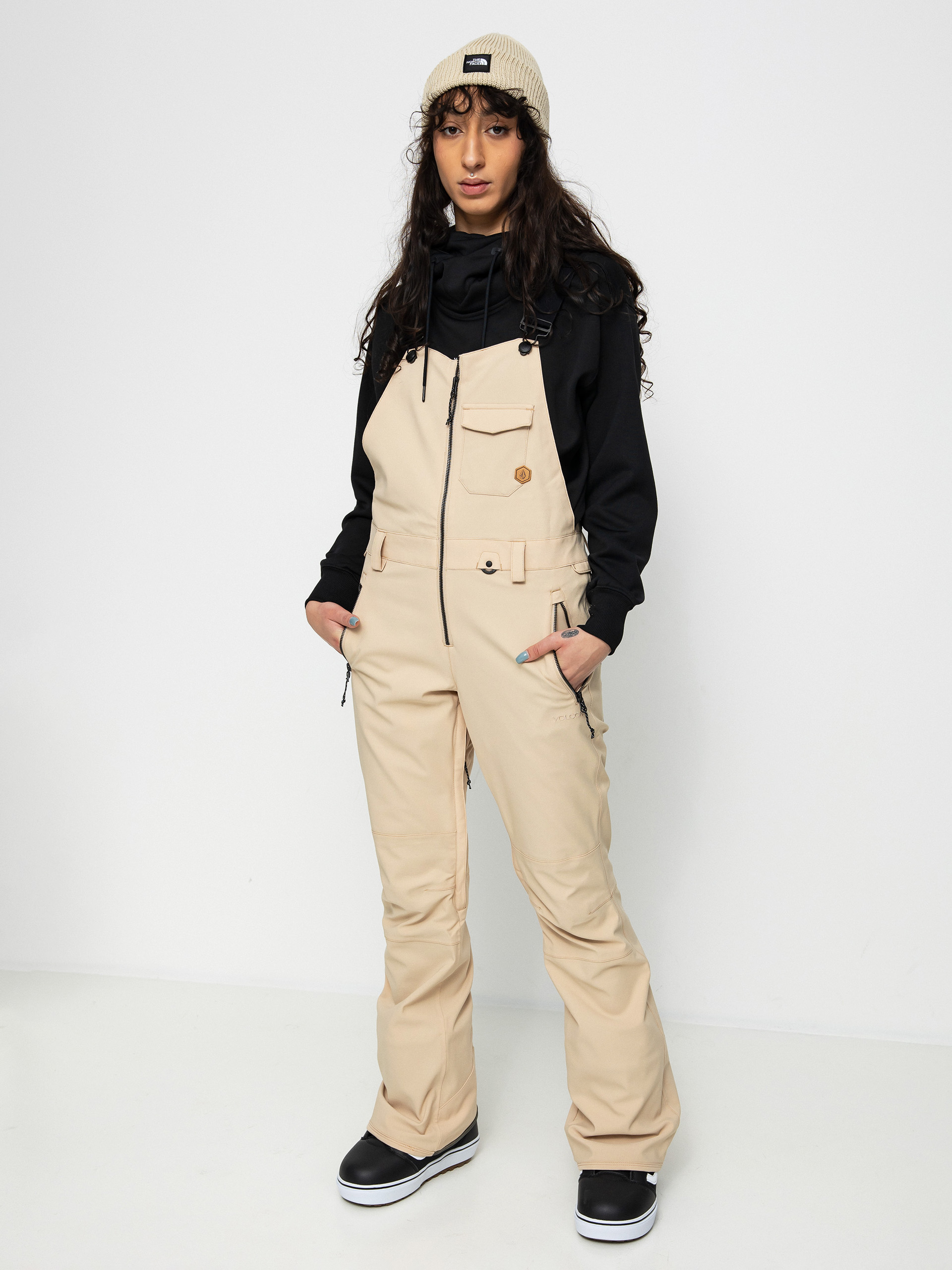 Damskie Spodnie snowboardowe Volcom Swift Bib Overall (sand)