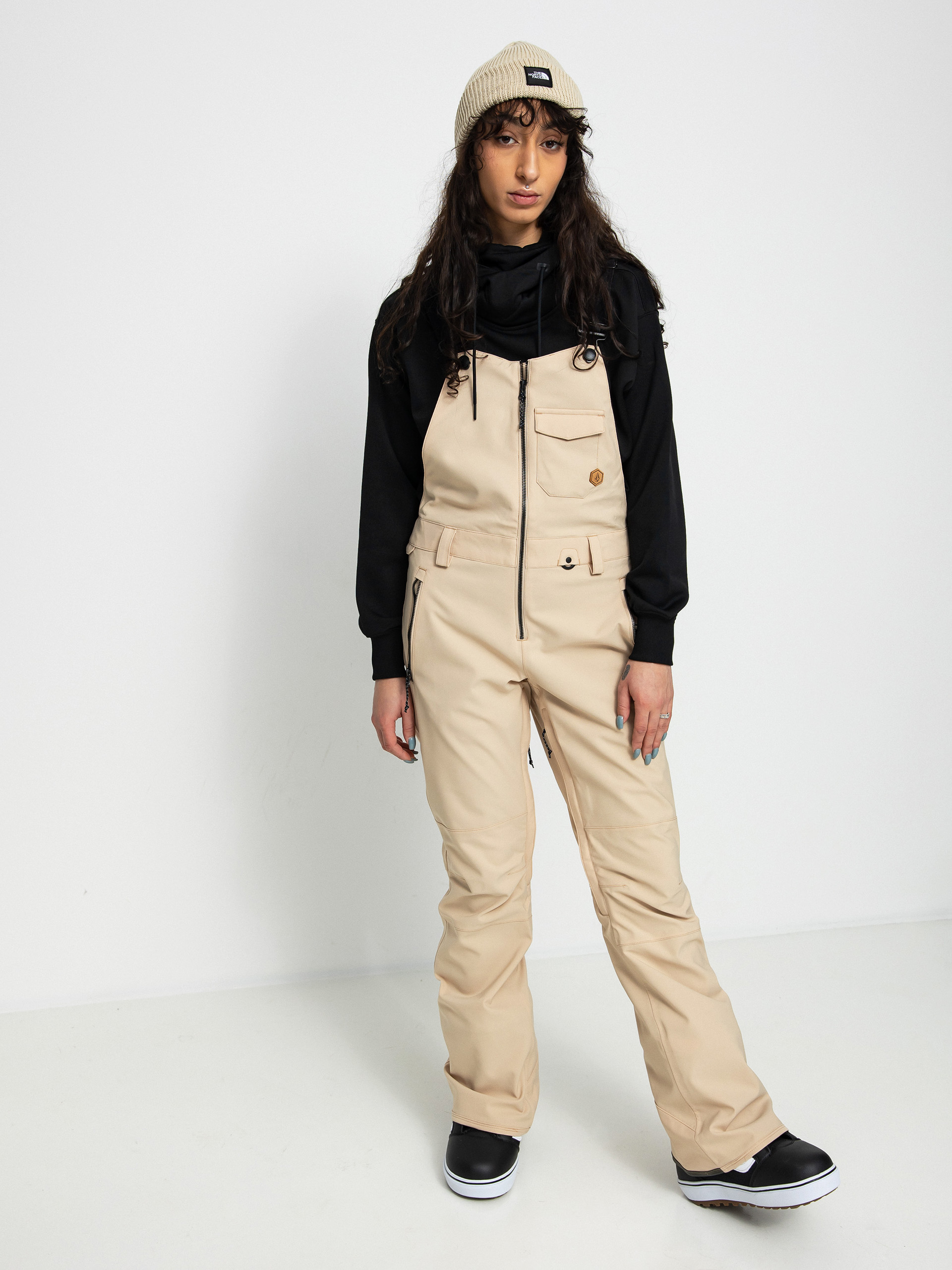 Damskie Spodnie snowboardowe Volcom Swift Bib Overall (sand)
