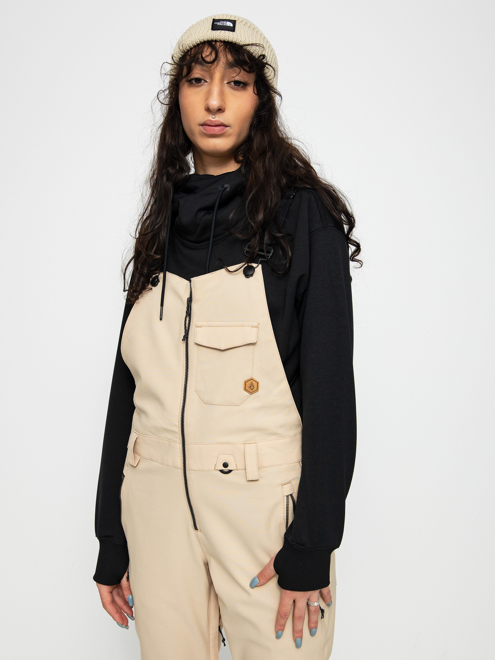 Damskie Spodnie snowboardowe Volcom Swift Bib Overall (sand)
