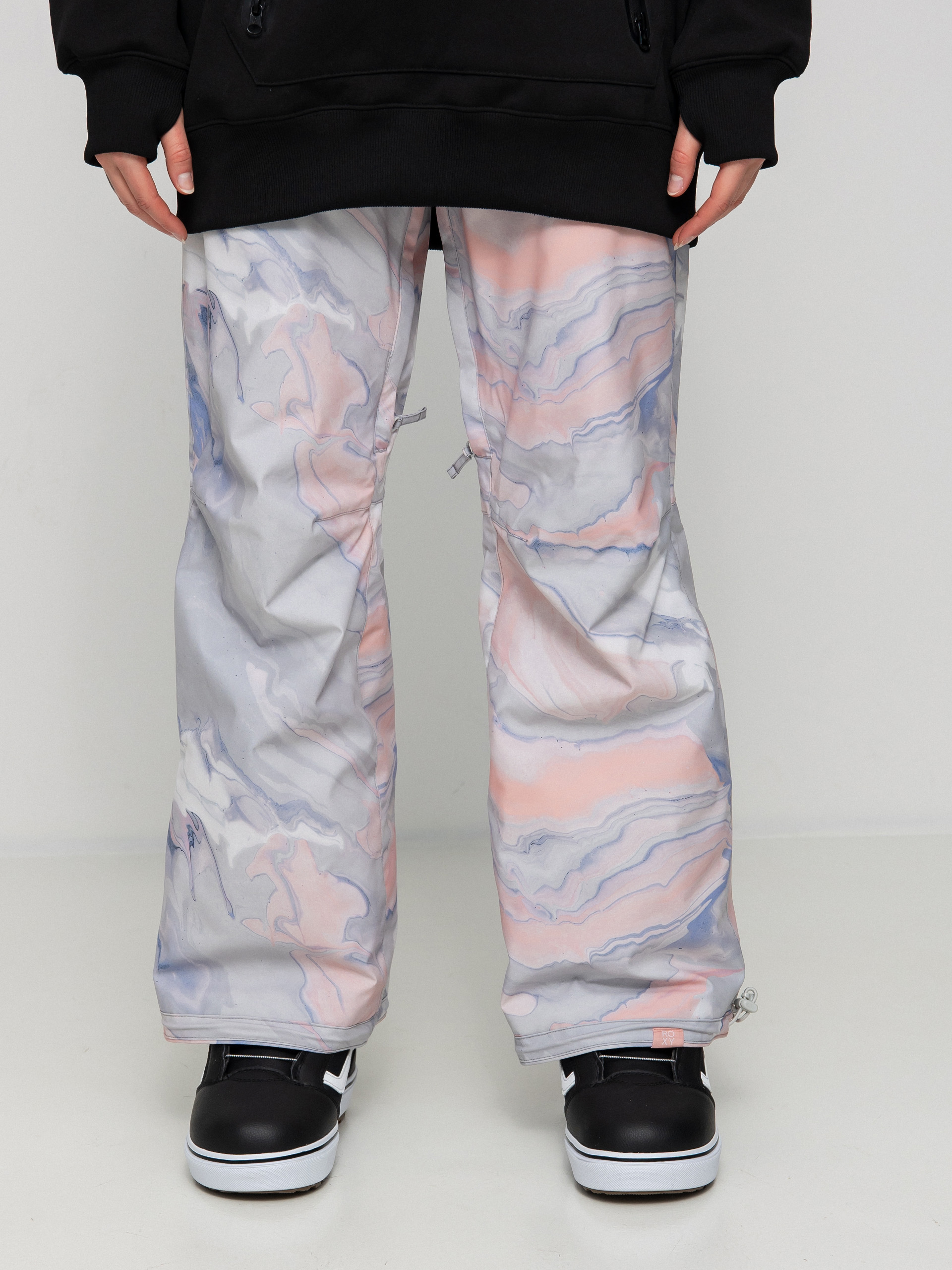 Damskie Spodnie snowboardowe Roxy Chloe Kim (gray violet marble)