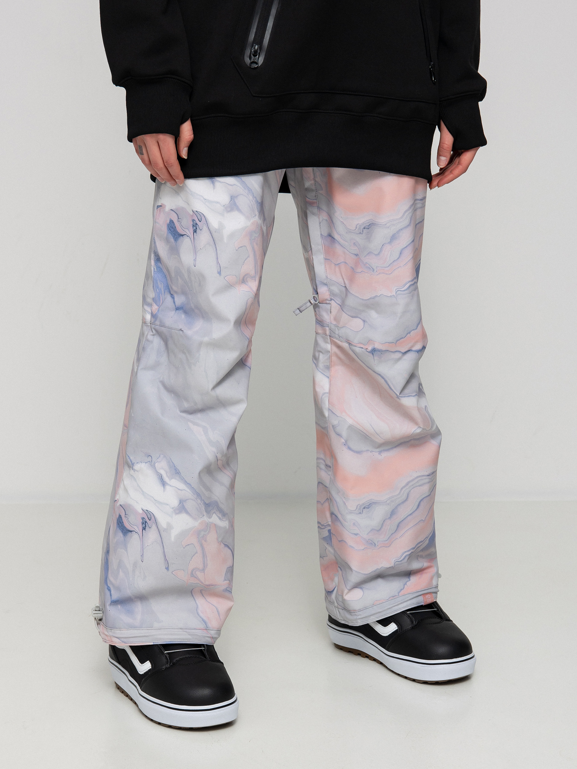 Damskie Spodnie snowboardowe Roxy Chloe Kim (gray violet marble)