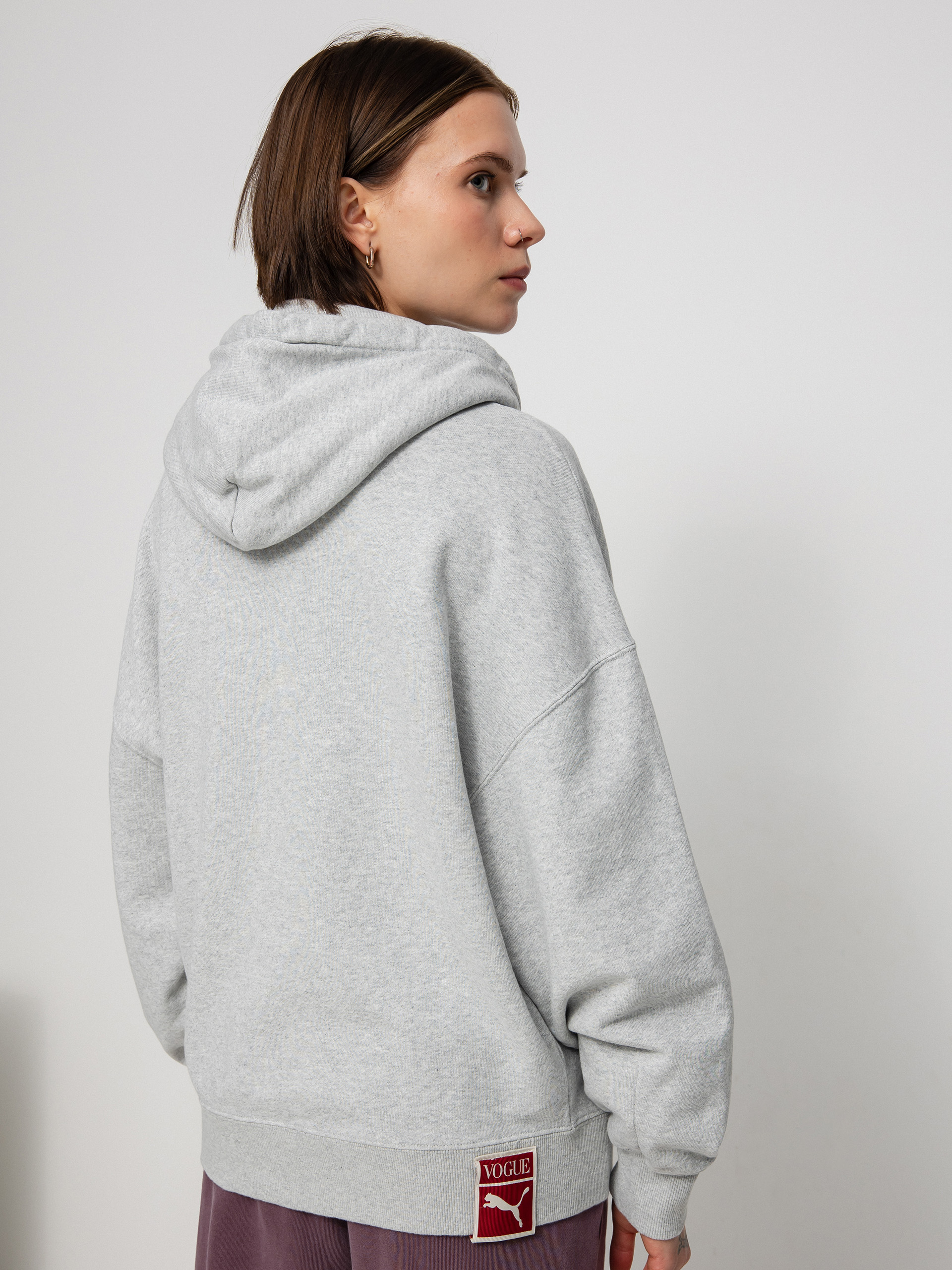 Bluza z kapturem Puma X Vogue Oversized HD Wmn (light gray heather)