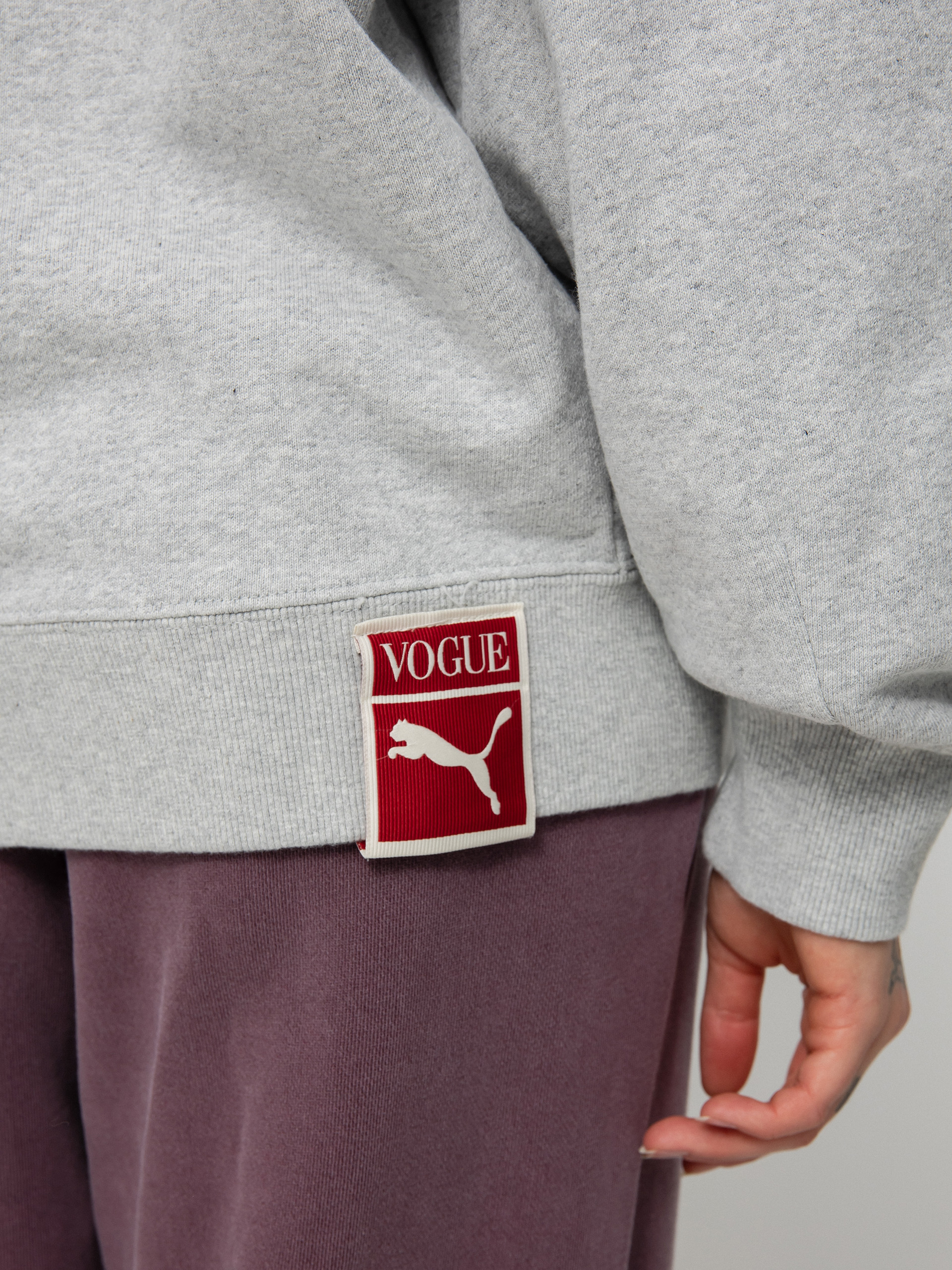 Bluza z kapturem Puma X Vogue Oversized HD Wmn (light gray heather)