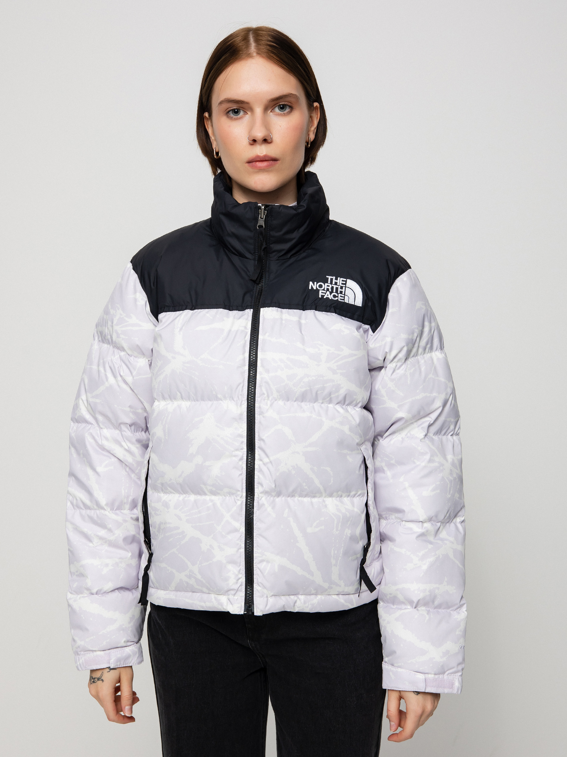 Kurtka The North Face Printed 1996 Retro Nuptse Wmn (lavender fog mountain splatter print)