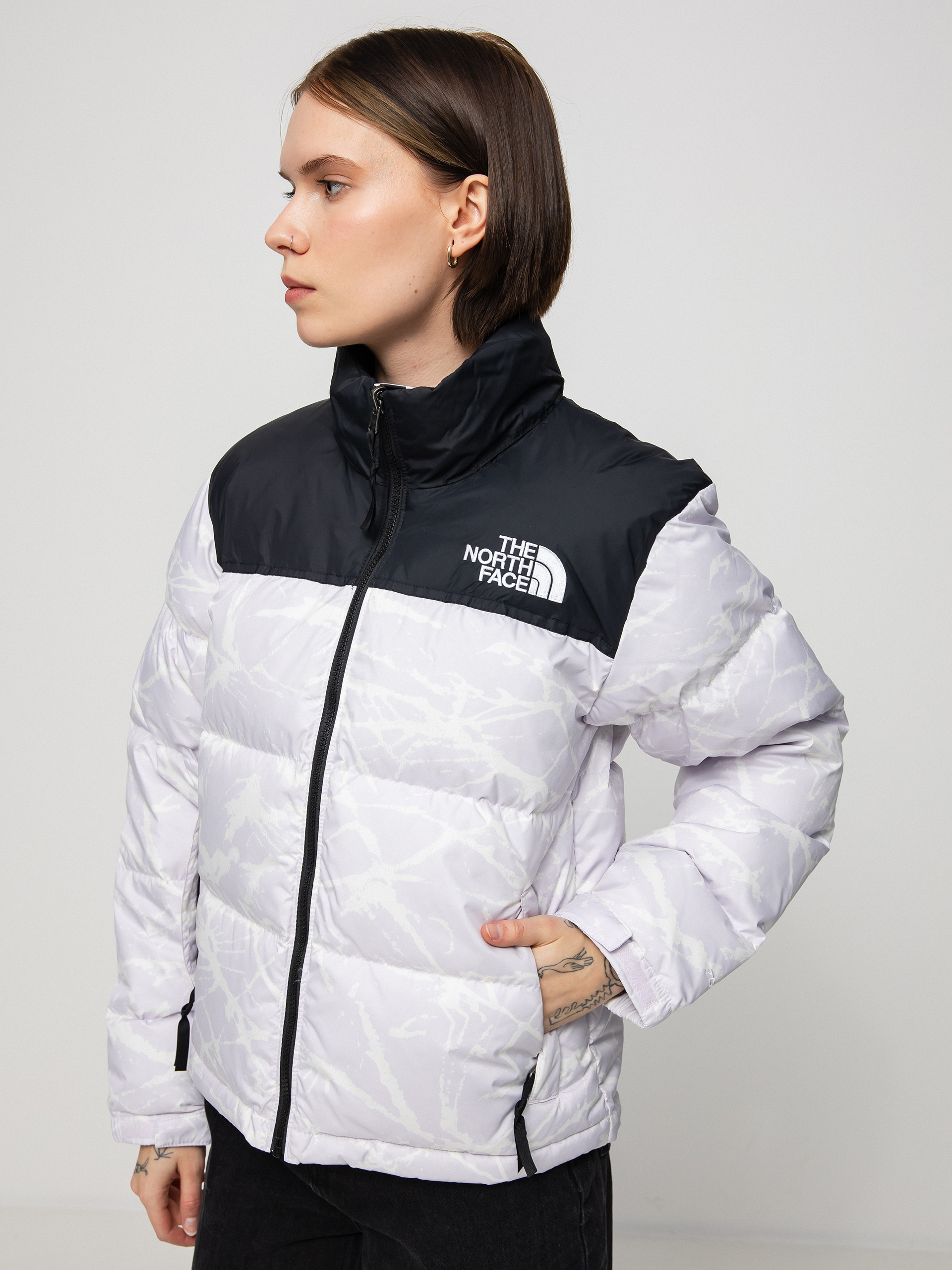 Kurtka The North Face Printed 1996 Retro Nuptse Wmn (lavender fog mountain splatter print)