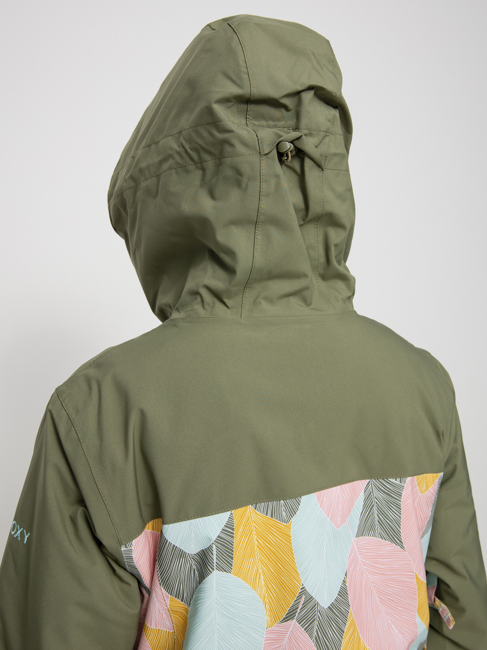 Damska Kurtka snowboardowa Roxy Galaxy Print Block (deep lichen green la palmeraie)