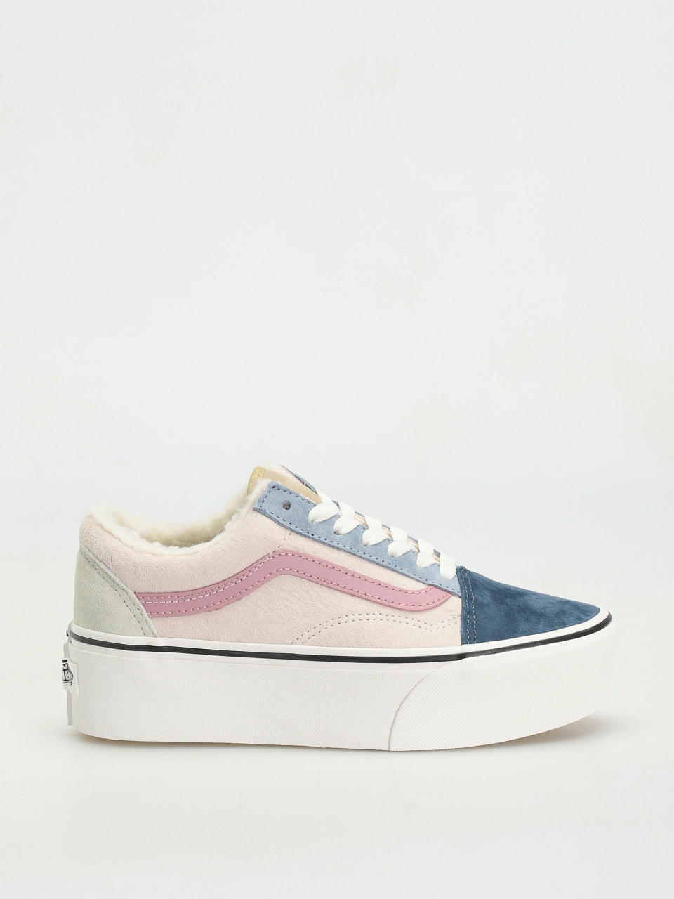 Buty Vans Old Skool Stackform (pig suede/sherpa multi color)