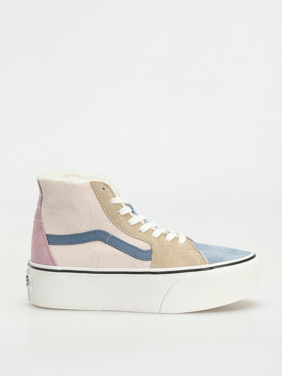 Buty Vans Sk8 Hi Tapered Stackform (pig suede/sherpa multi color)