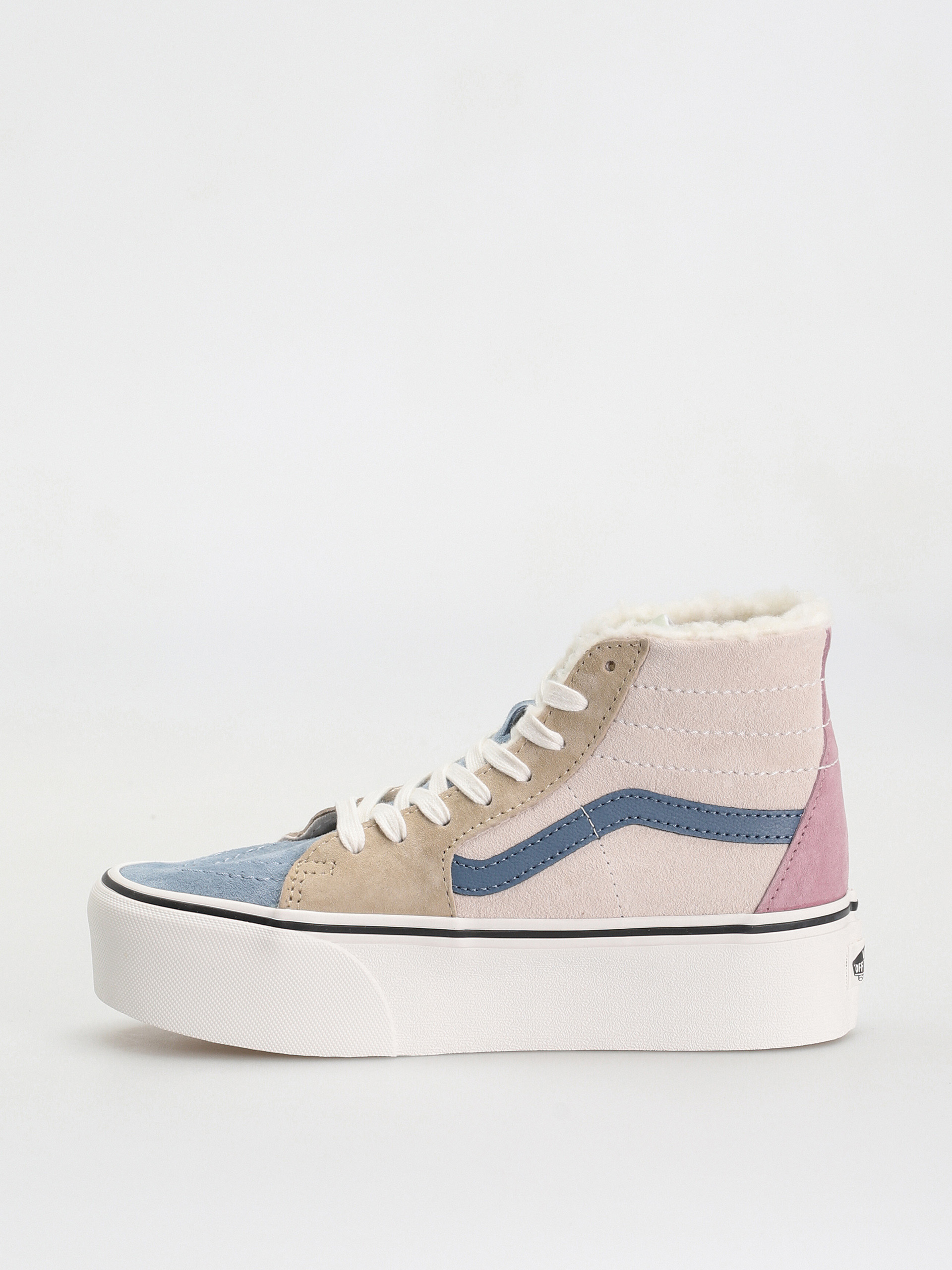 Buty Vans Sk8 Hi Tapered Stackform (pig suede/sherpa multi color)