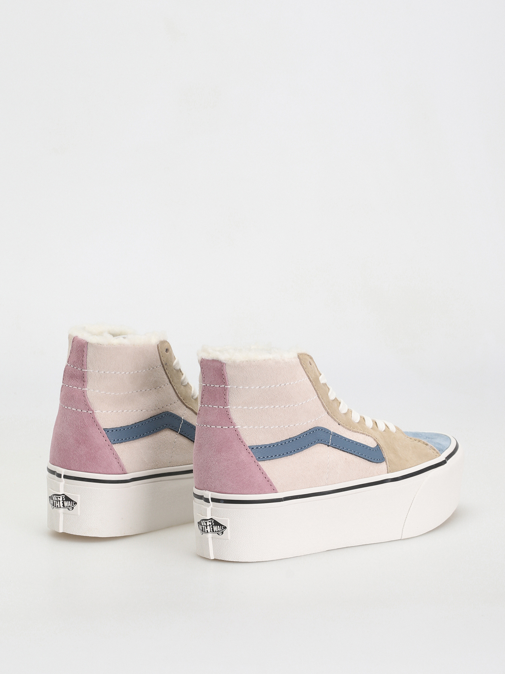 Buty Vans Sk8 Hi Tapered Stackform (pig suede/sherpa multi color)