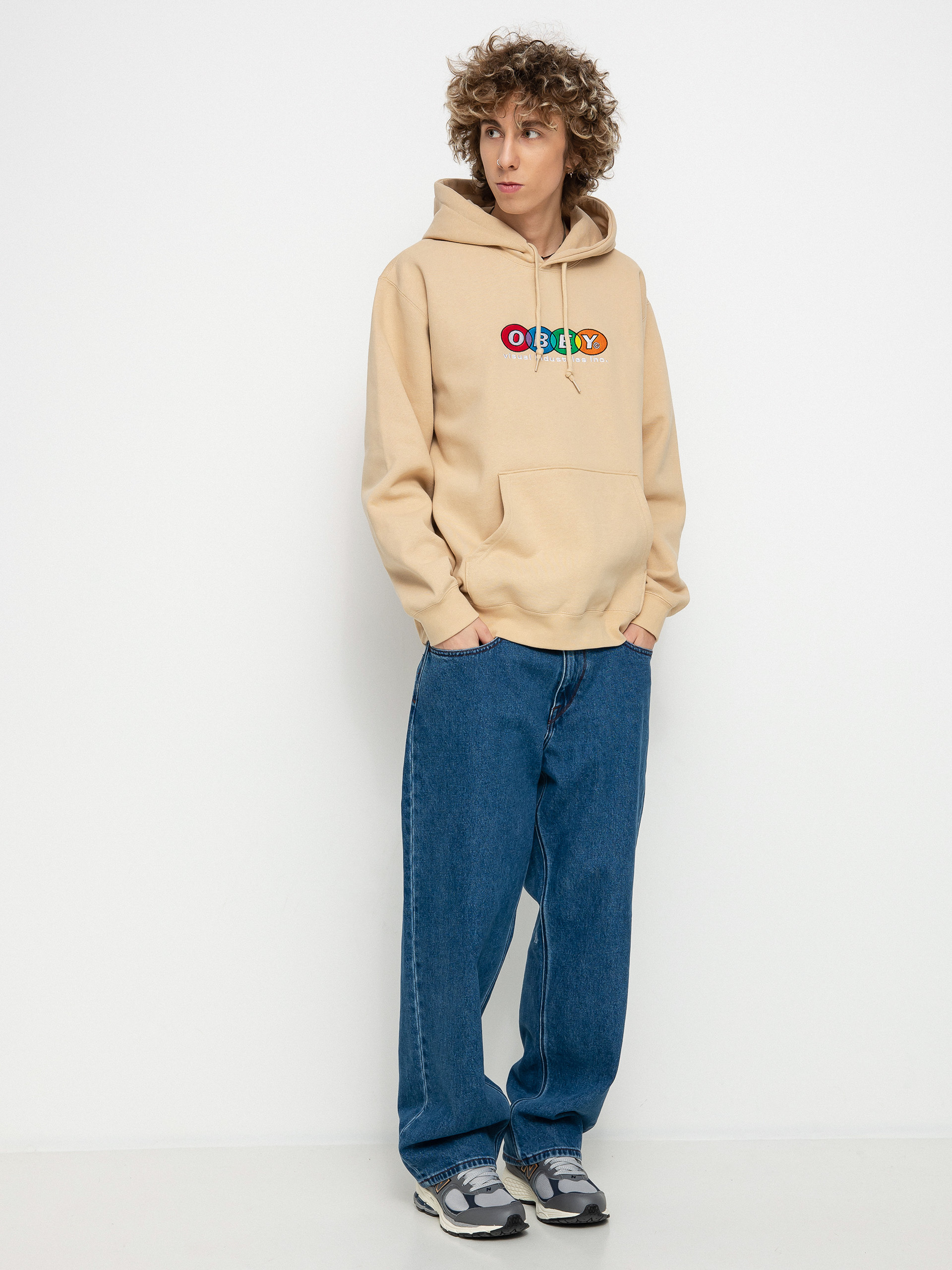 Bluza z kapturem OBEY Obey Industries HD (oat milk)