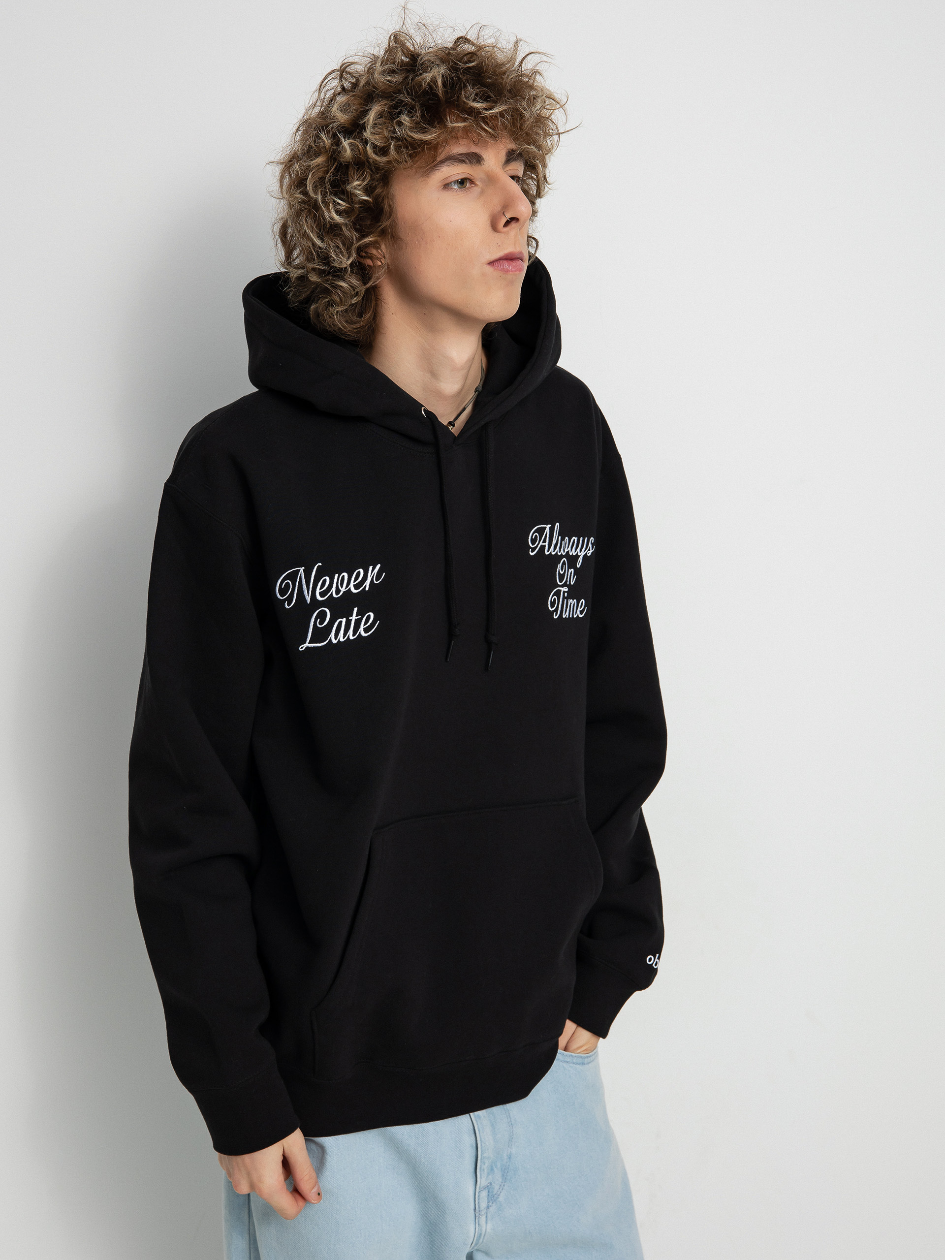 Bluza z kapturem OBEY Obey Late HD (black)
