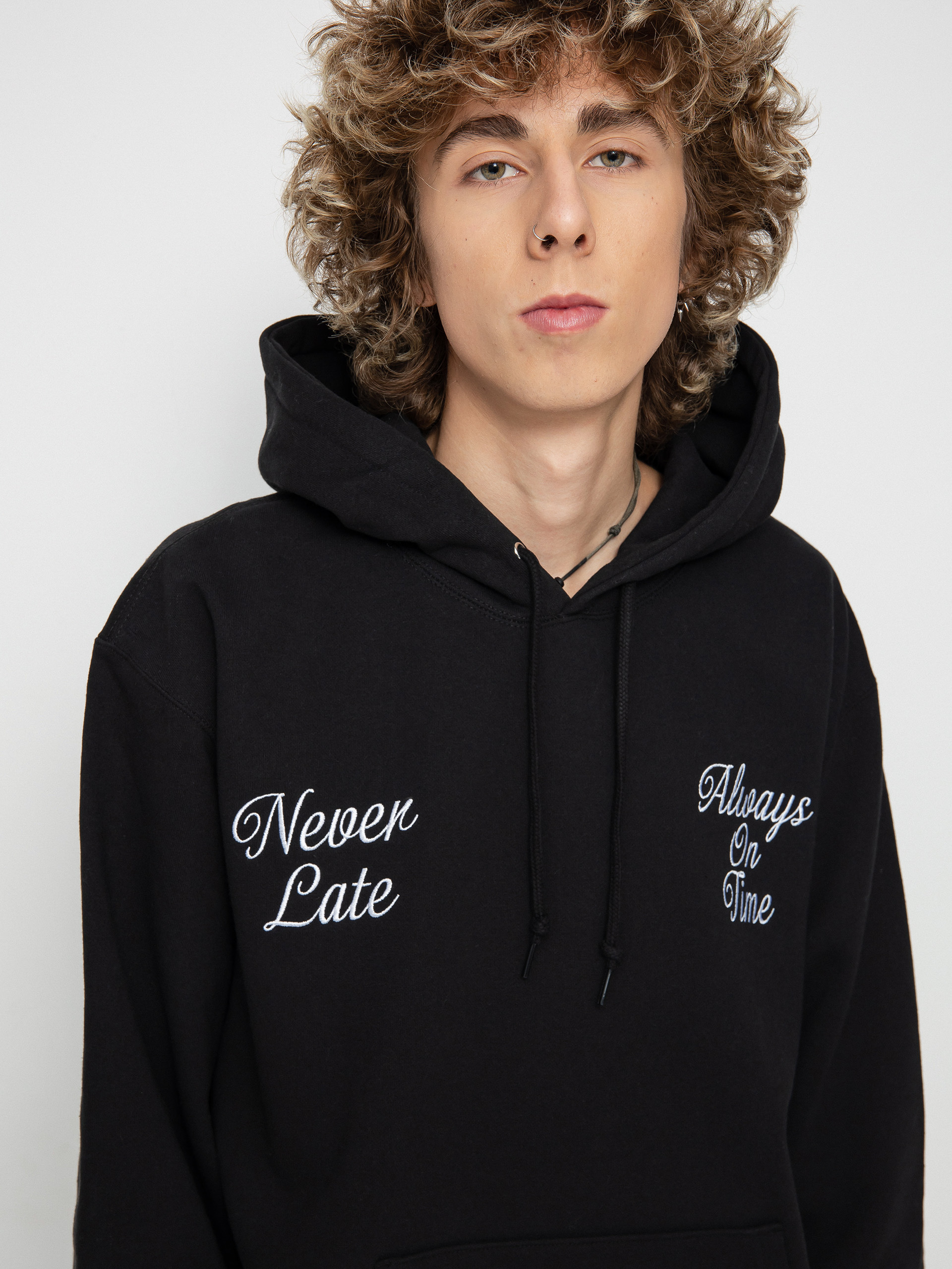 Bluza z kapturem OBEY Obey Late HD (black)