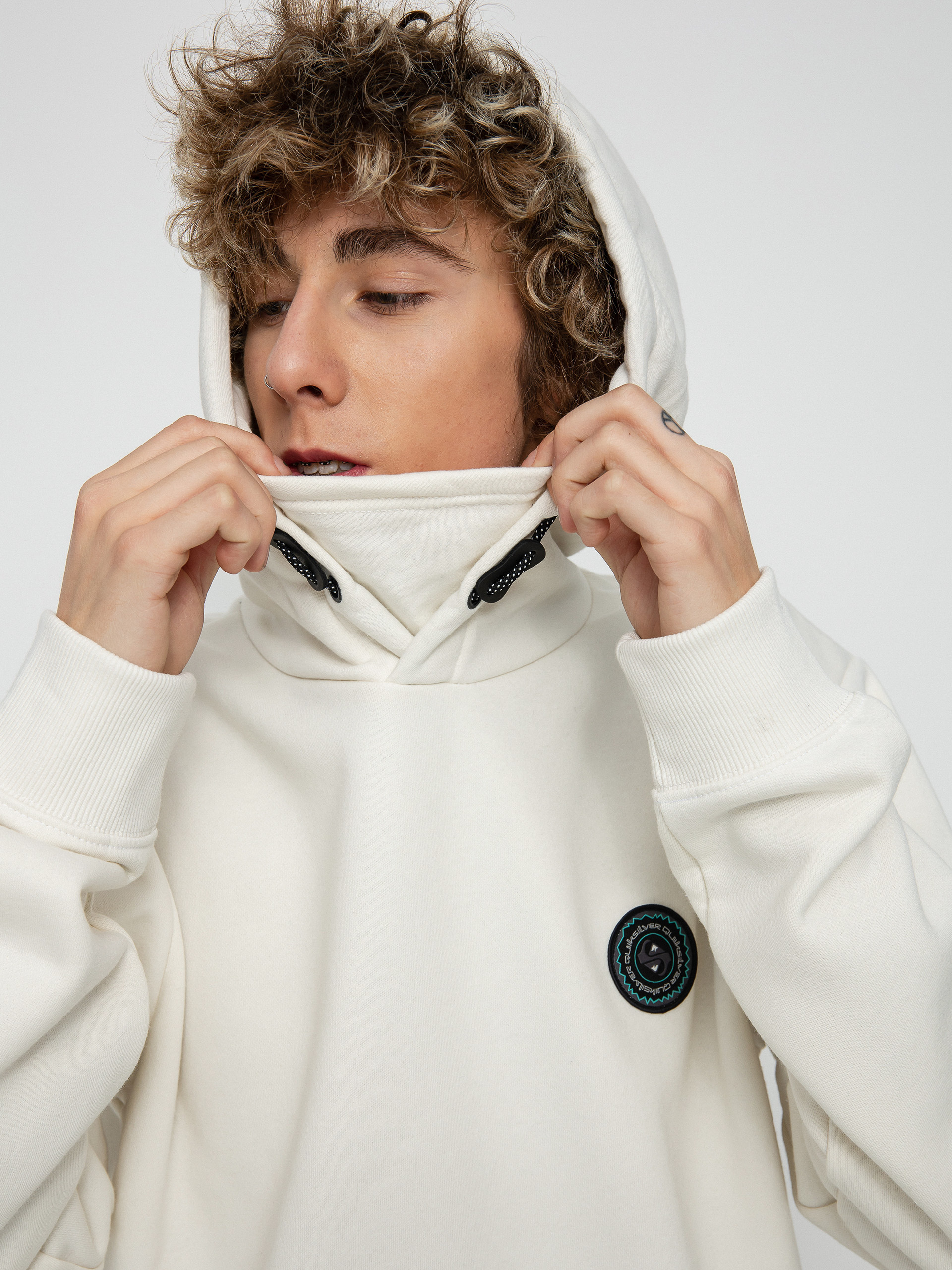 Męska Bluza aktywna Quiksilver Big Logo Tech HD (snow white)