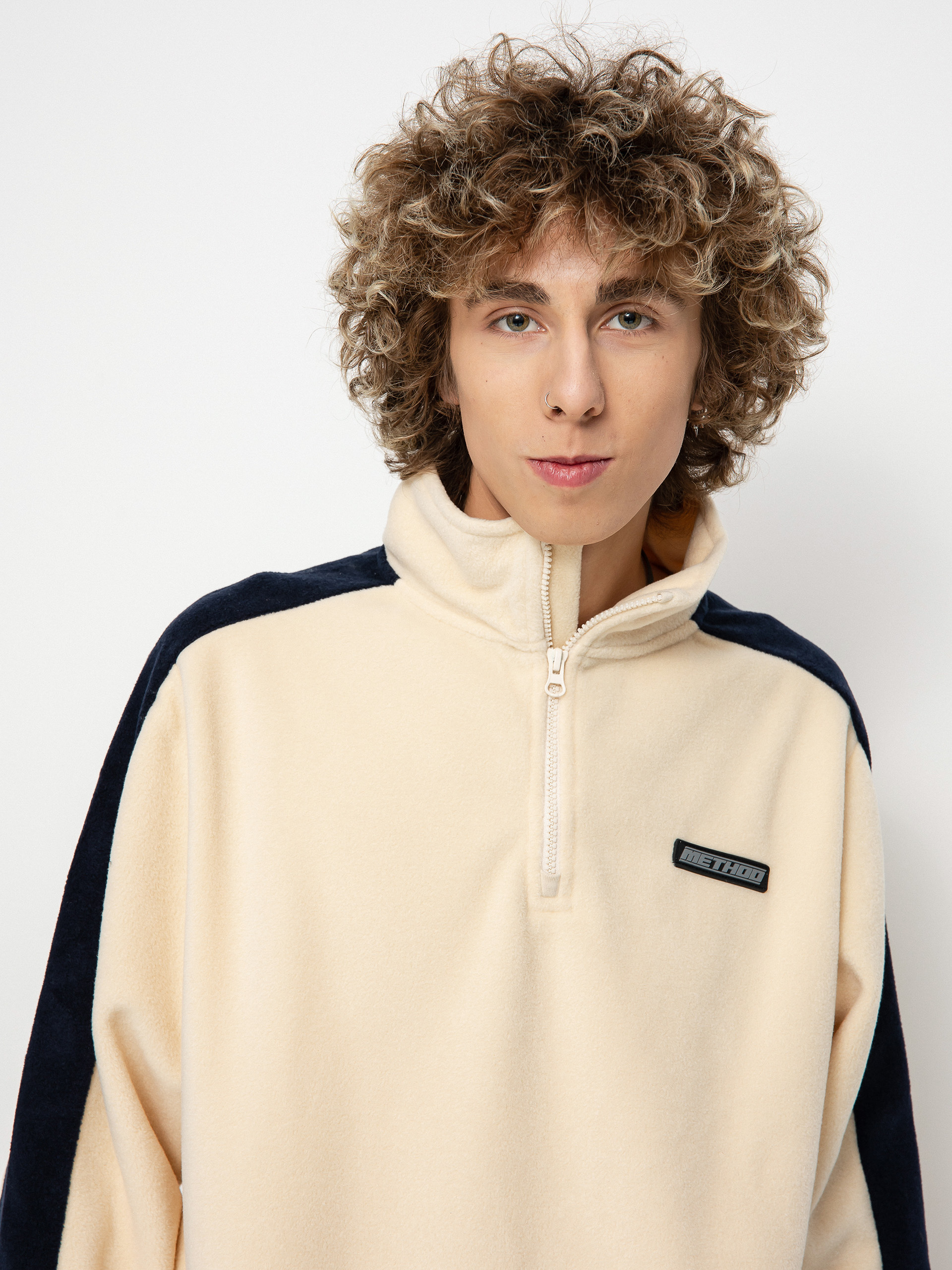 Męski Polar Method Fast Times 1/4 Zip (oat/navy)