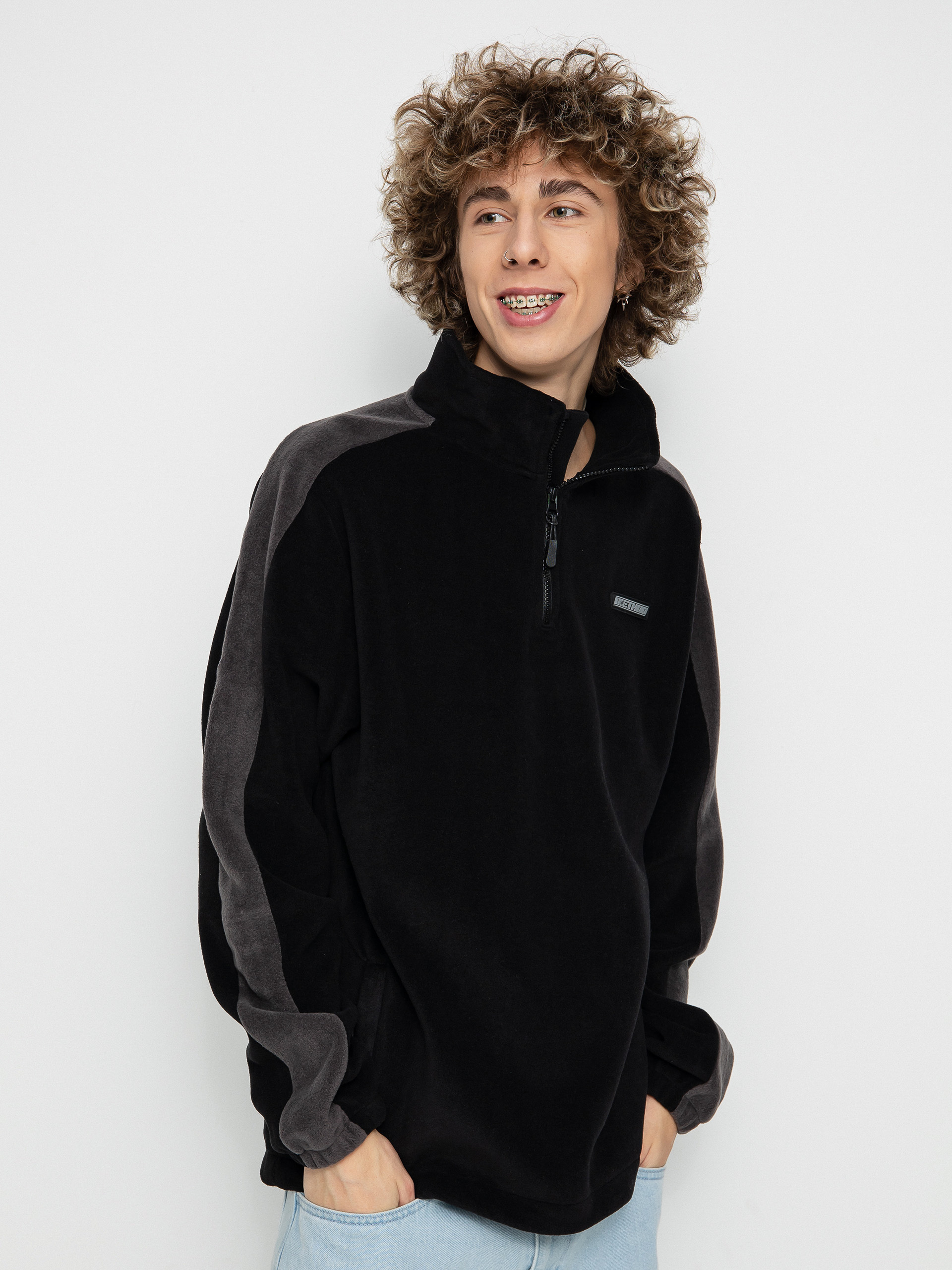 Polar Method Fast Times 1/4 Zip (black/dark grey)