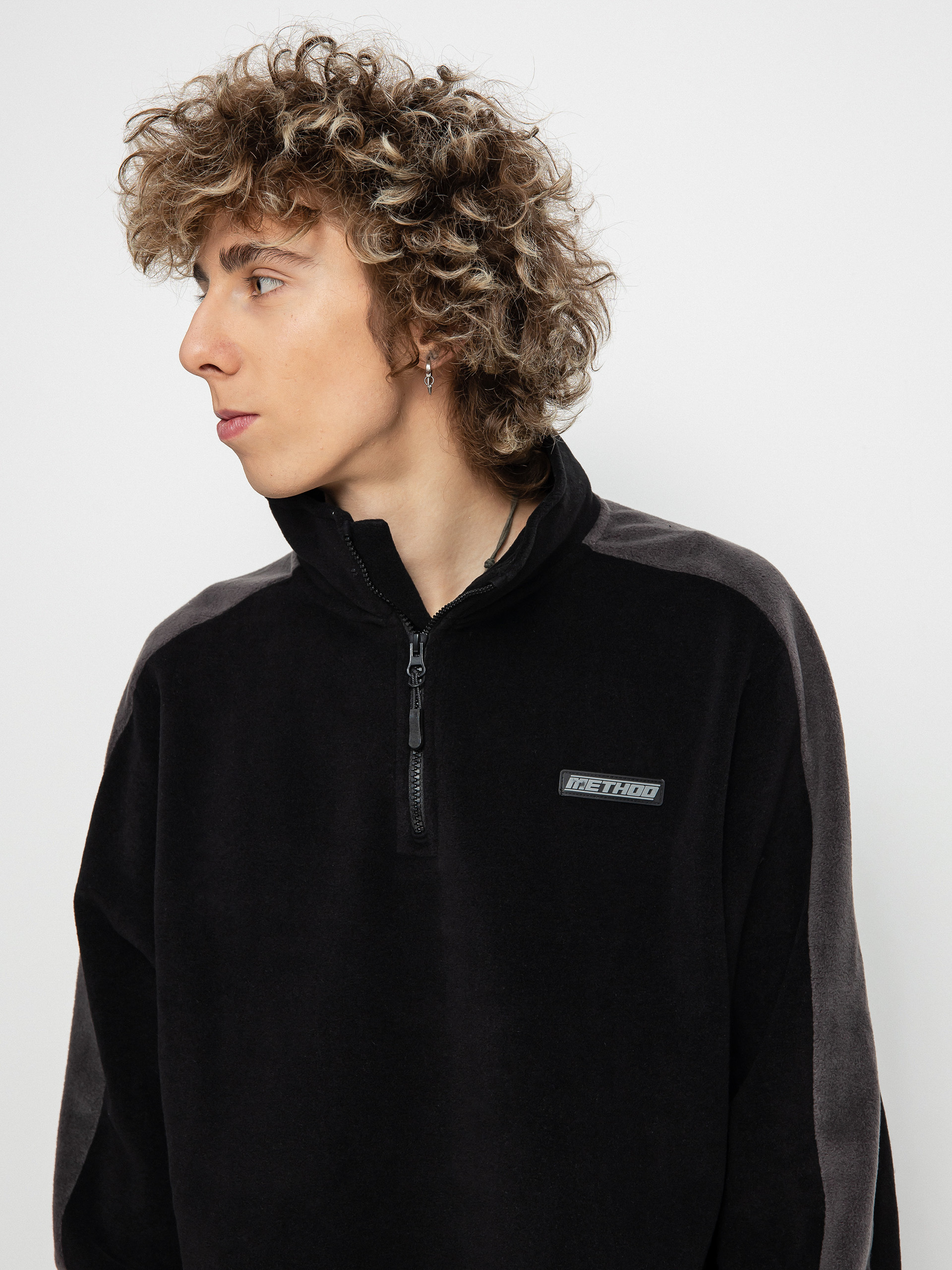 Męski Polar Method Fast Times 1/4 Zip (black/dark grey)