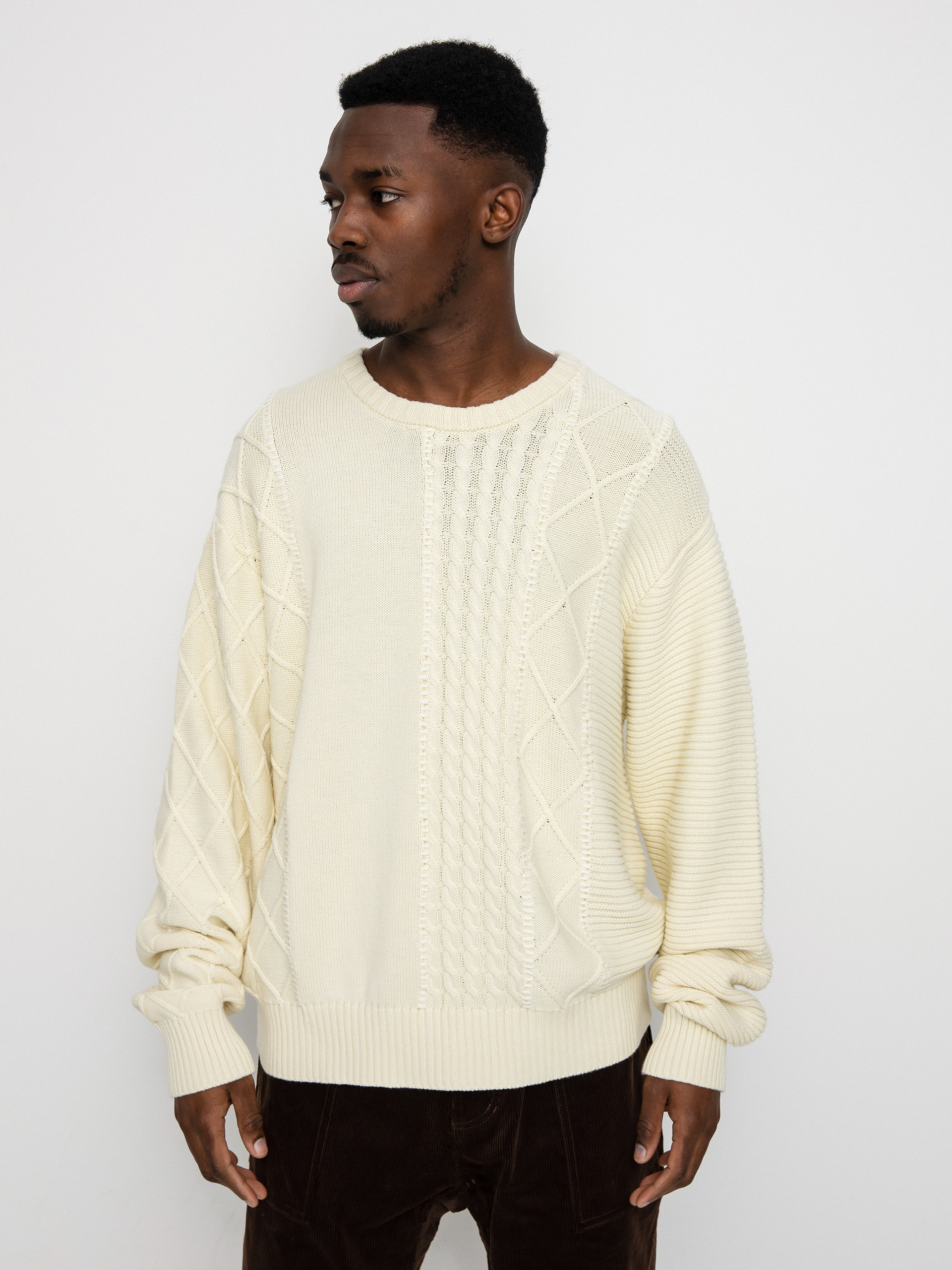 Sweter Stussy Patchwork (natural)