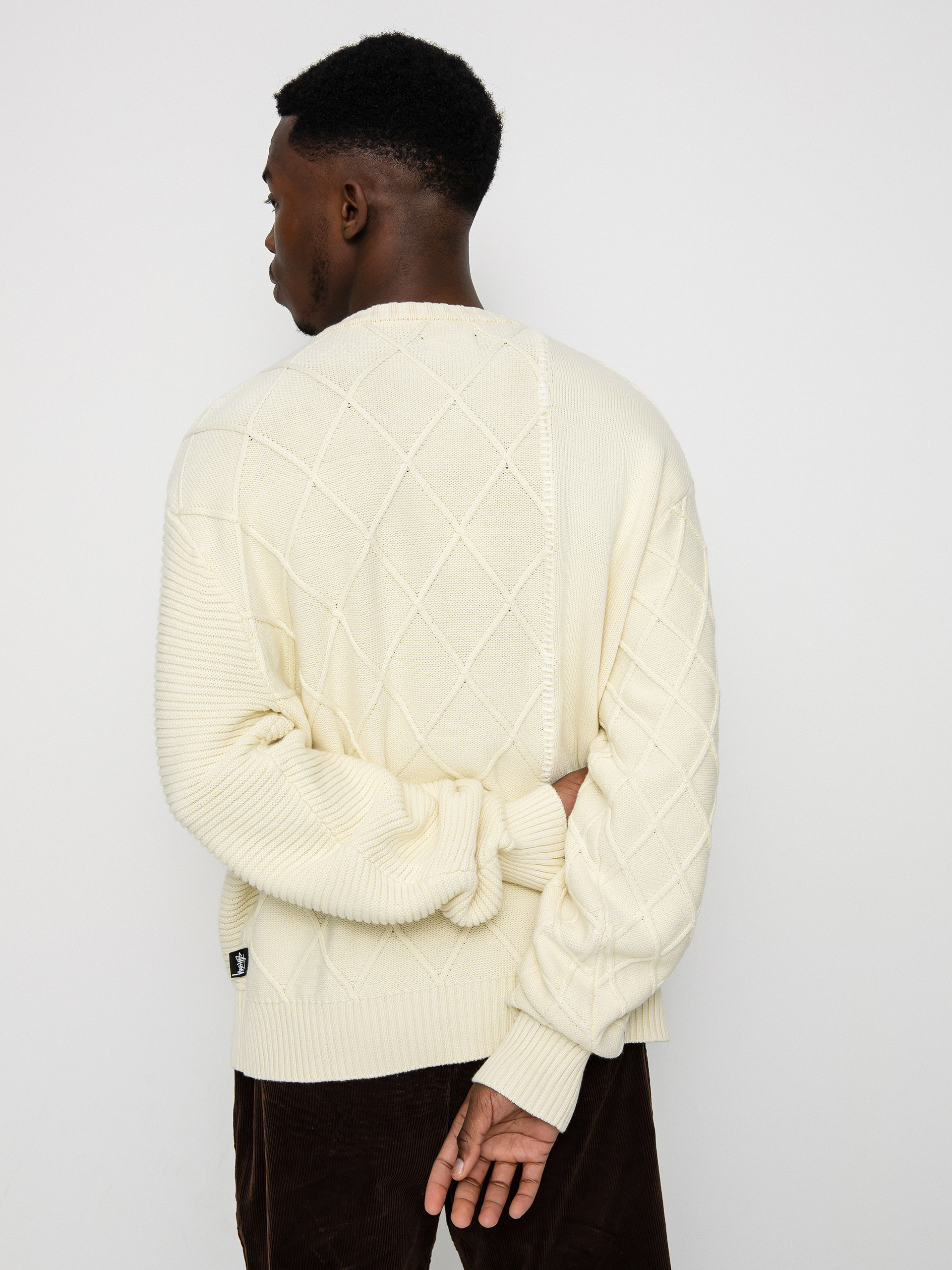 Sweter Stussy Patchwork (natural)