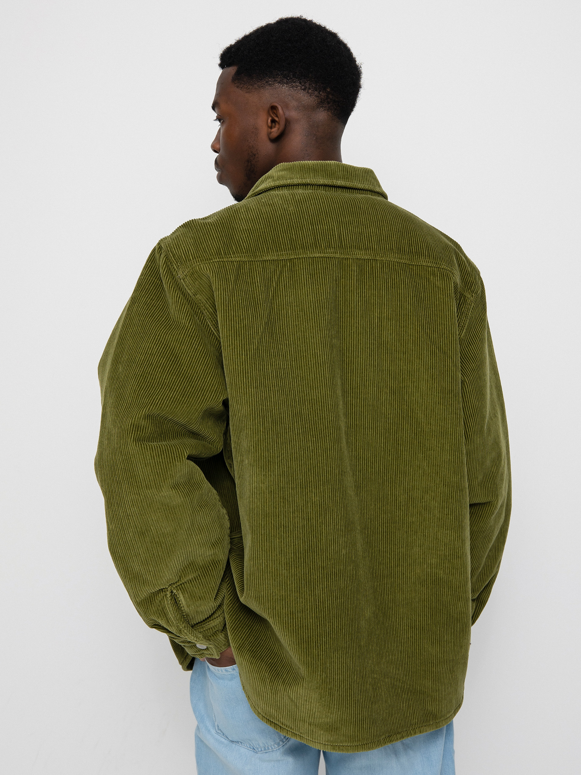 Kurtka Stussy Cord Quilted Overshirt (olive)