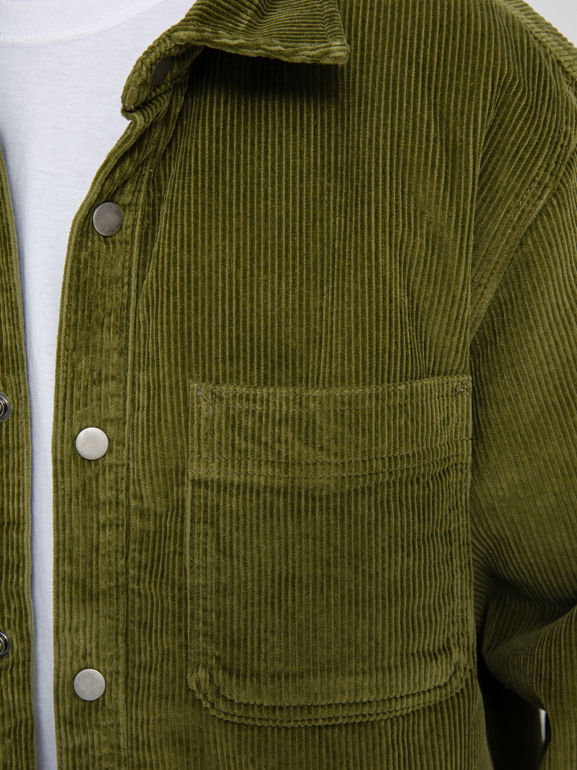 Kurtka Stussy Cord Quilted Overshirt (olive)