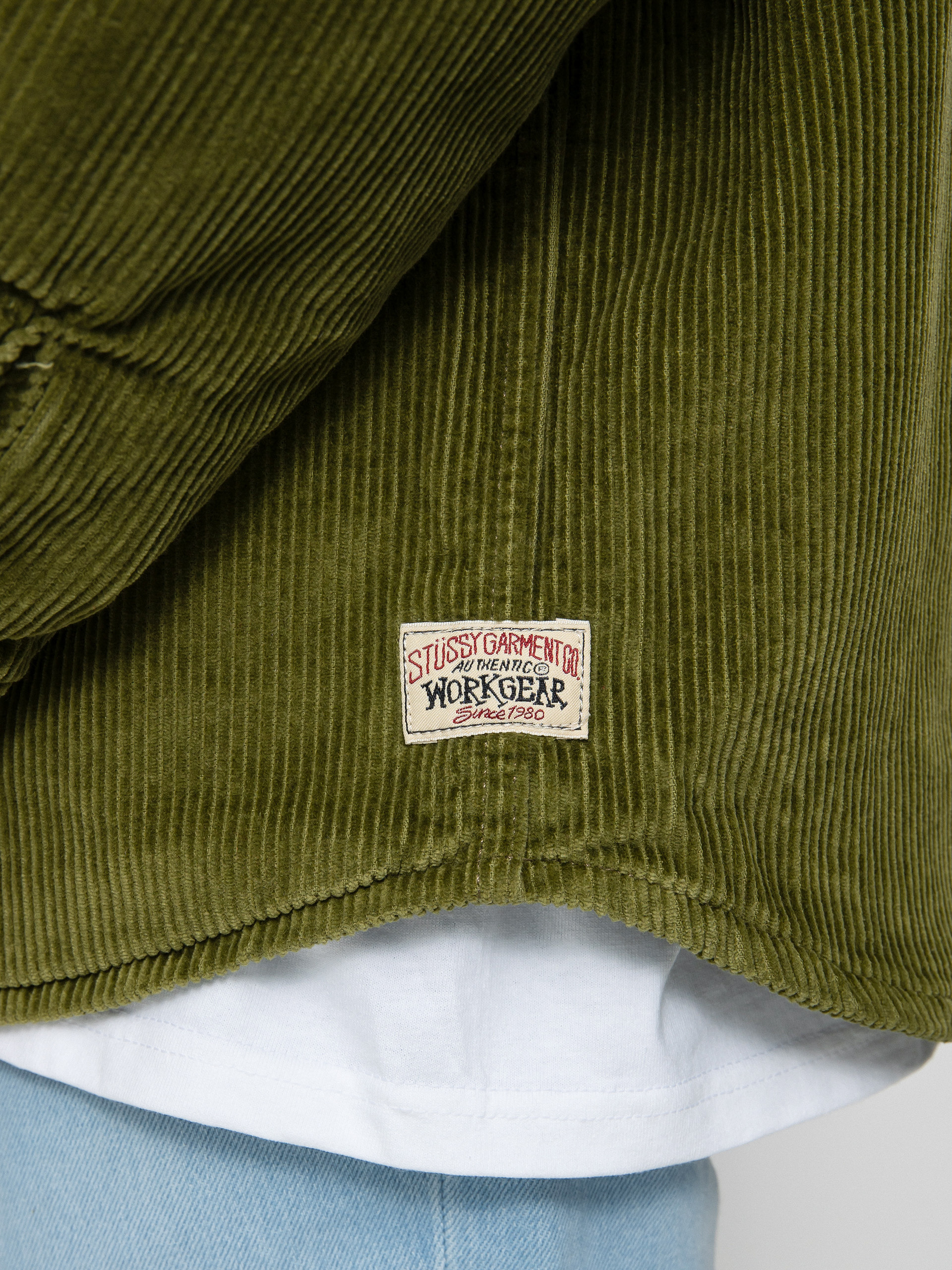 Kurtka Stussy Cord Quilted Overshirt (olive)