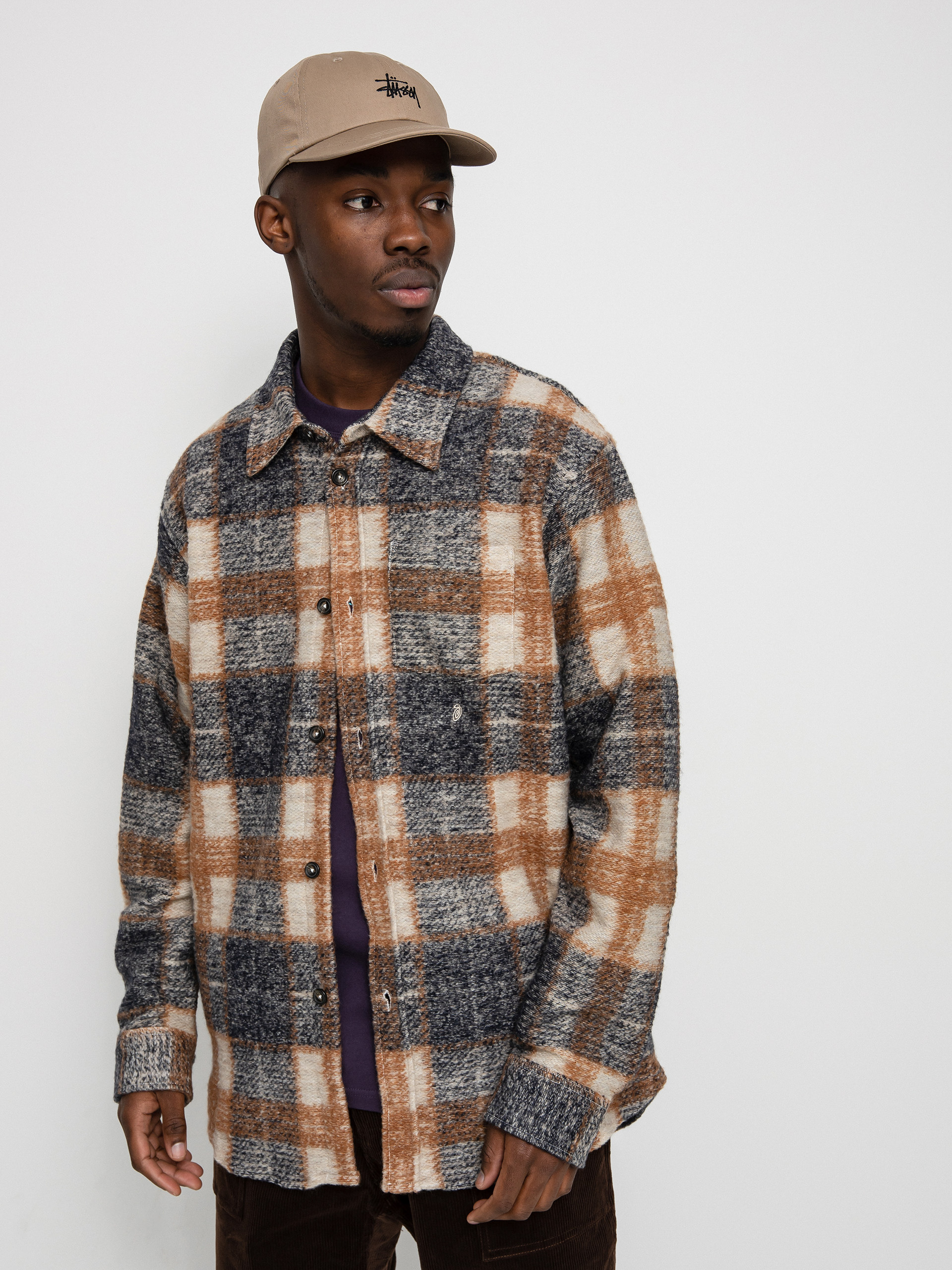 Koszula Stussy Plaid Knit (navy)