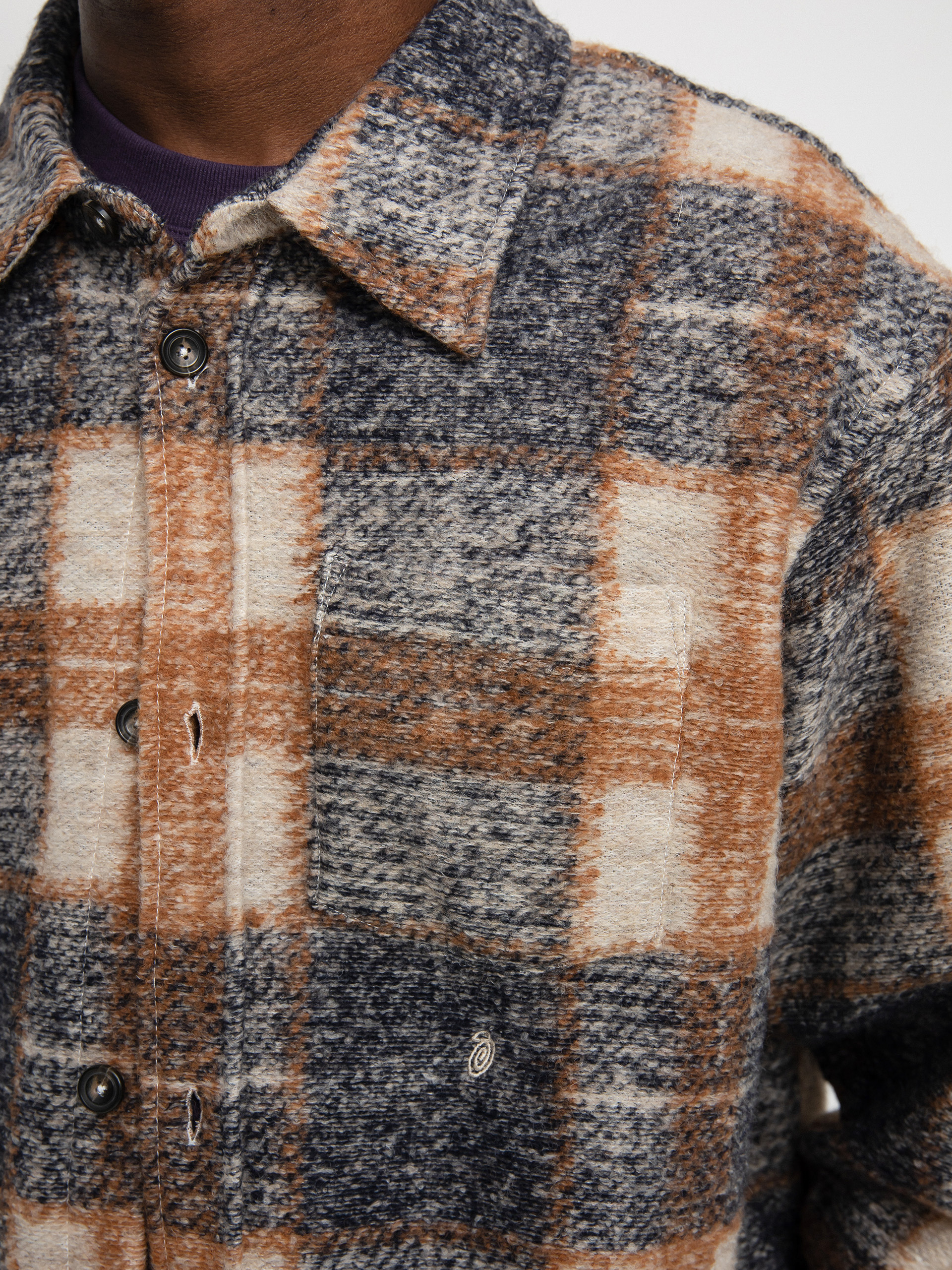 Koszula Stussy Plaid Knit (navy)
