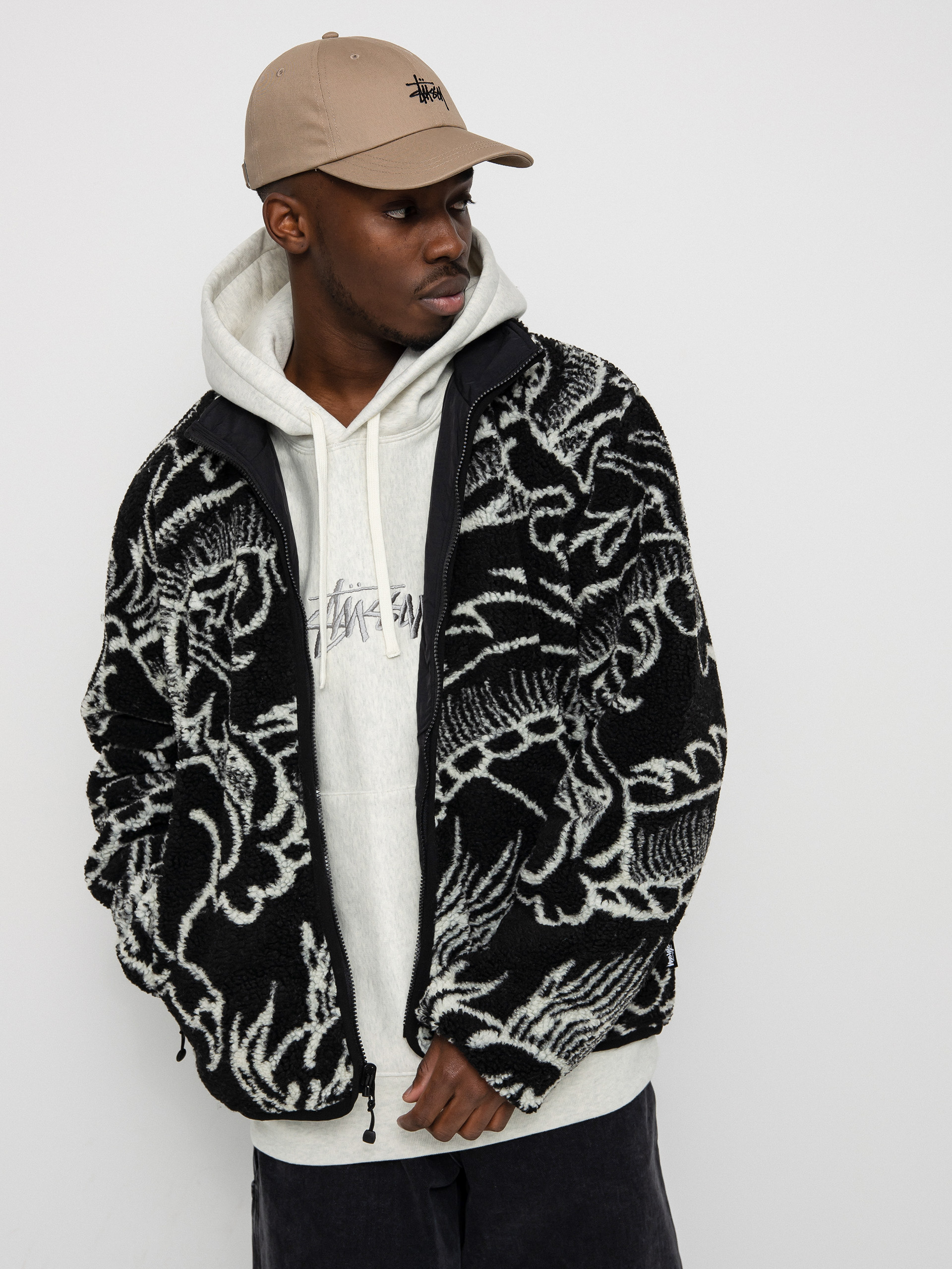 STUSSY DRAGON SHERPA JACKET