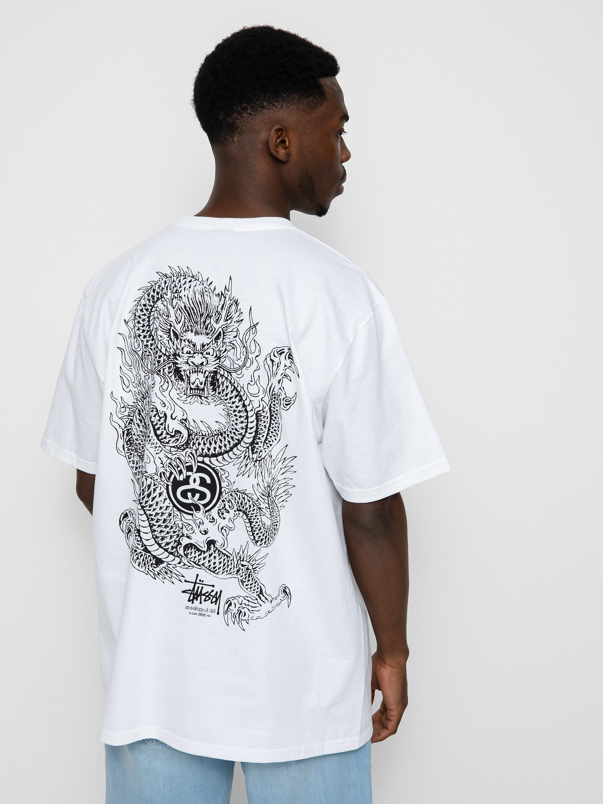 T-shirt Stussy Dragon (white)