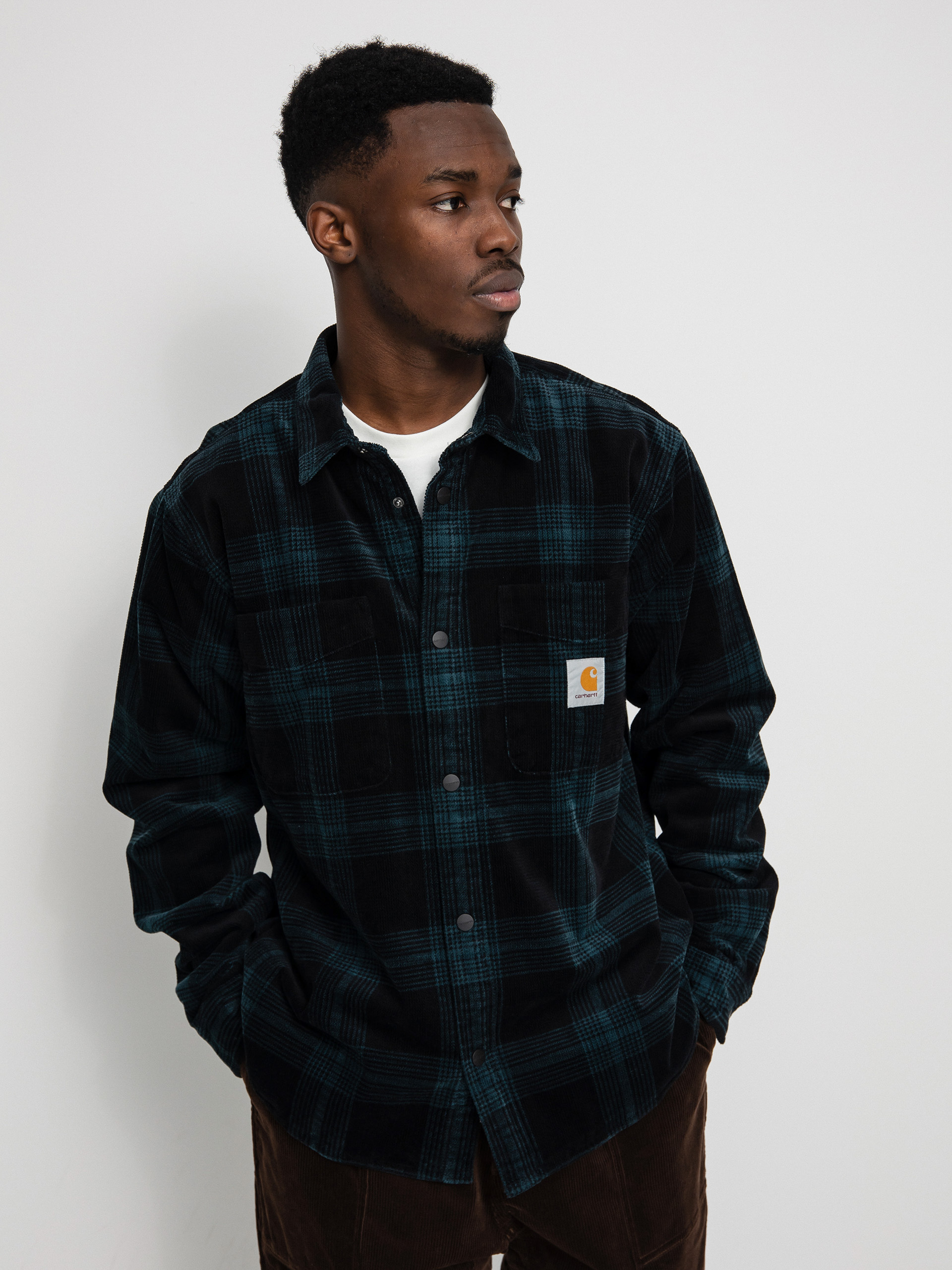 Kurtka Carhartt WIP Ginnis (ginnis check/deep teal)