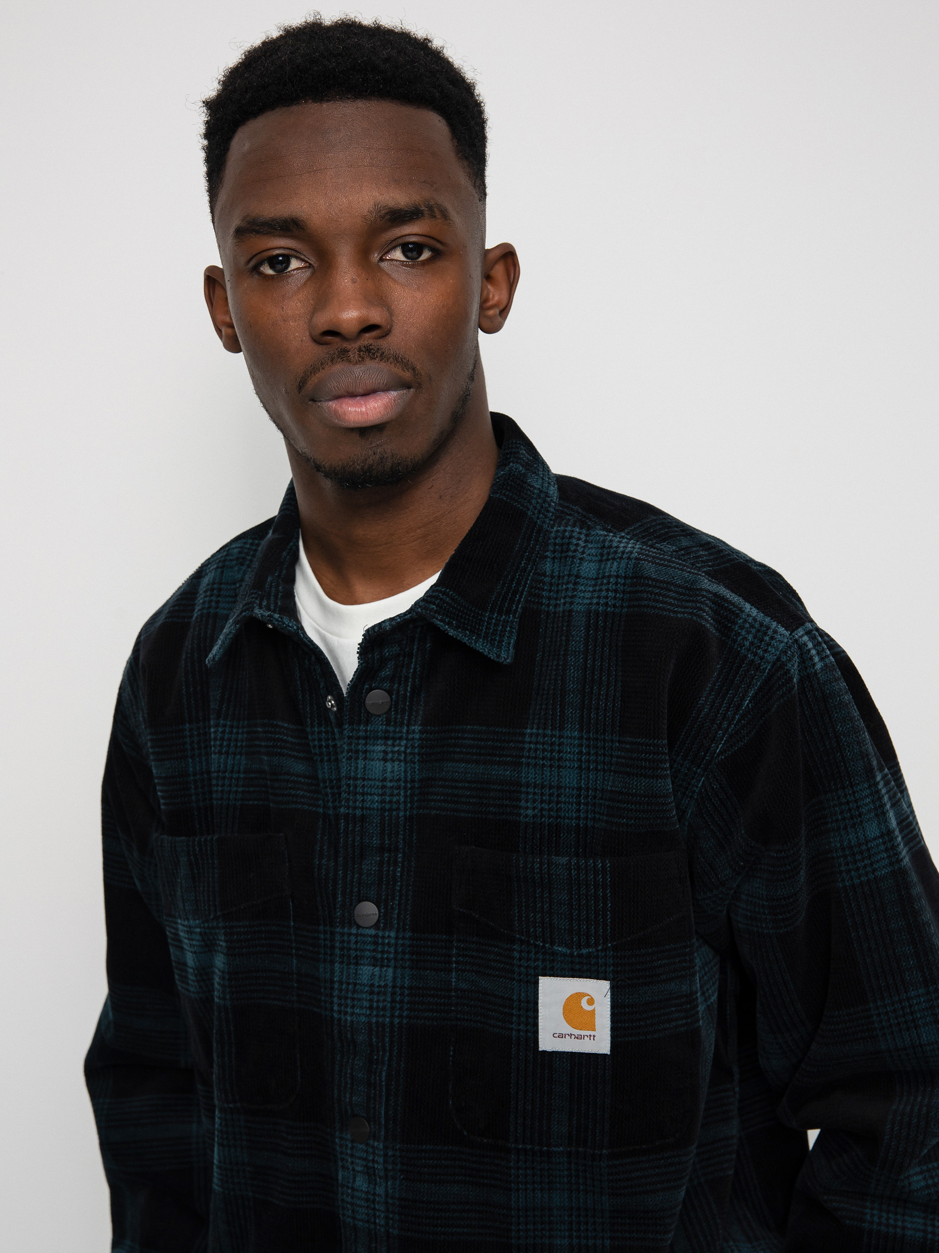 Kurtka Carhartt WIP Ginnis (ginnis check/deep teal)